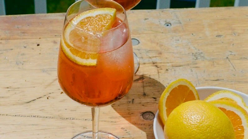 Vintage Wine Glasses are for Aperol Spritz - elsie green