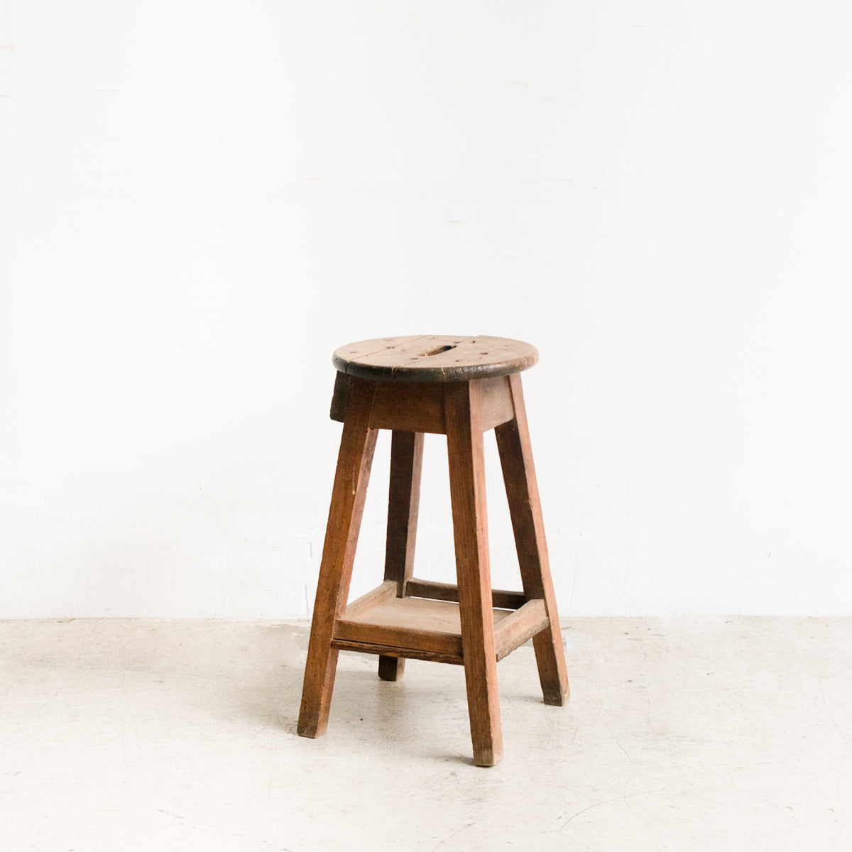 Rustic Wood Stool elsie green