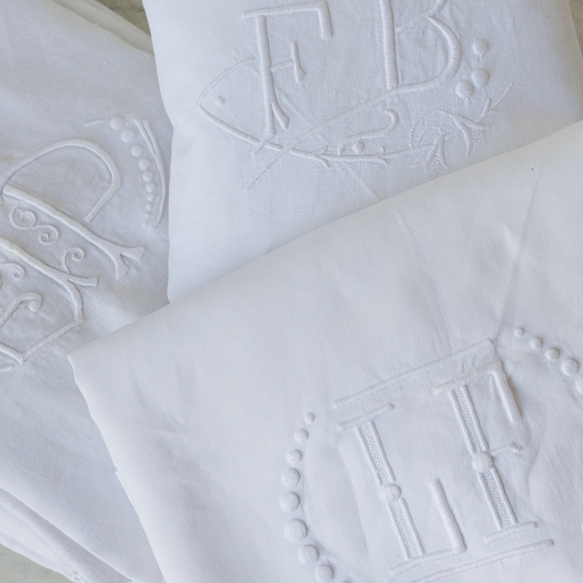Vintage European Sheets | Monogrammed - elsie green