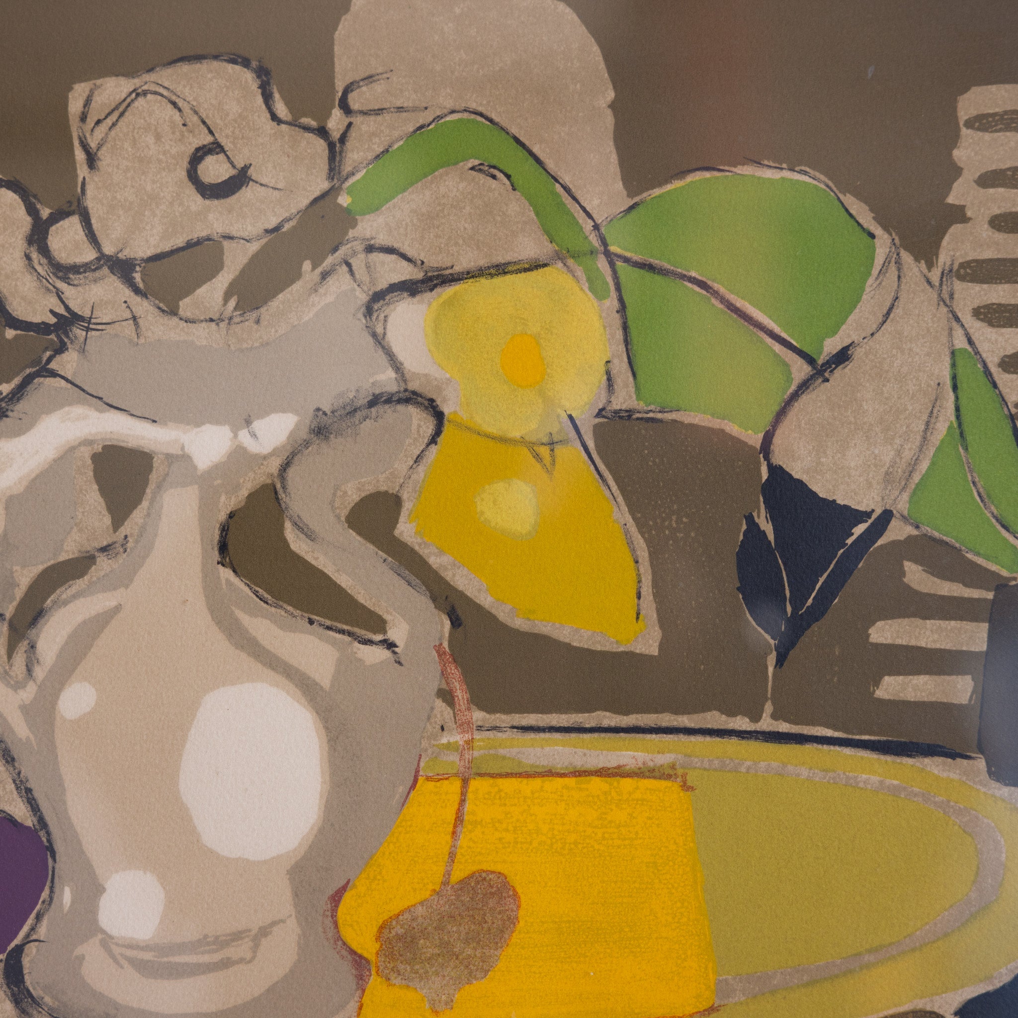 Abstract Still Life Lithograph - elsie green - art