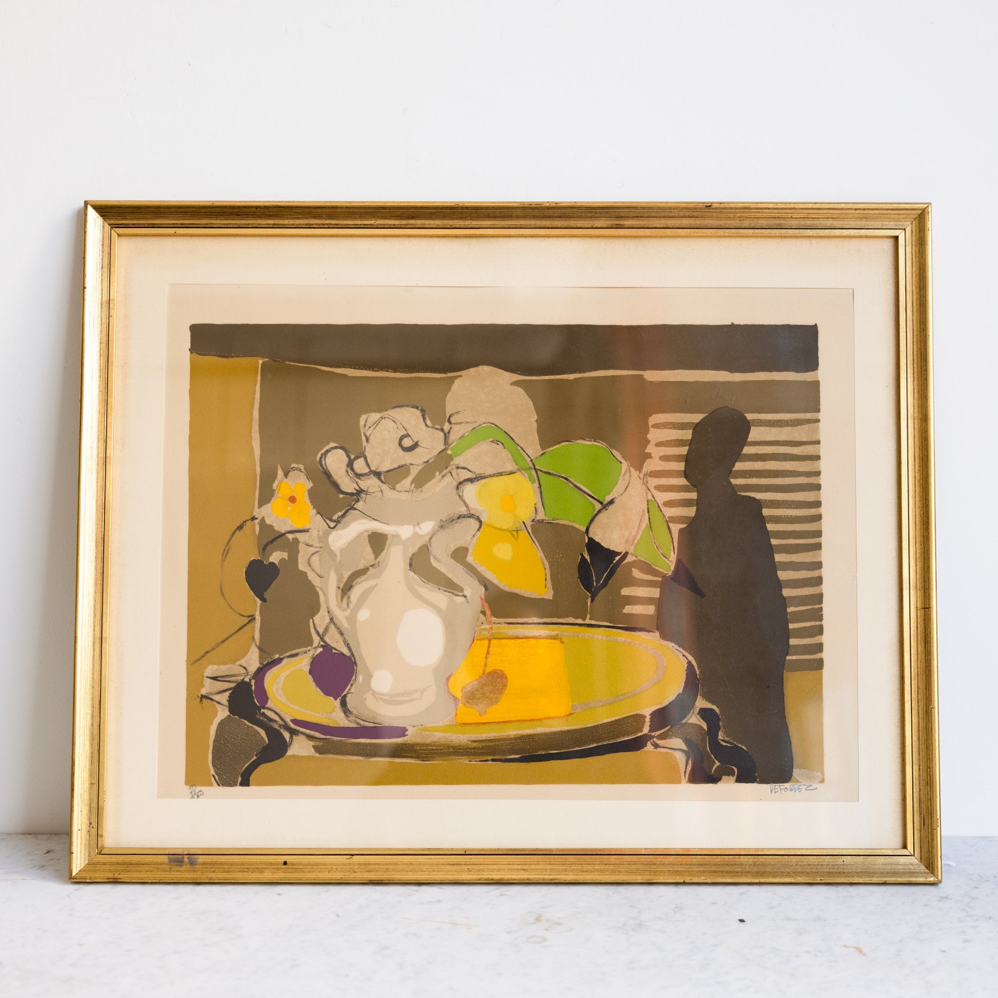 Abstract Still Life Lithograph - elsie green - art