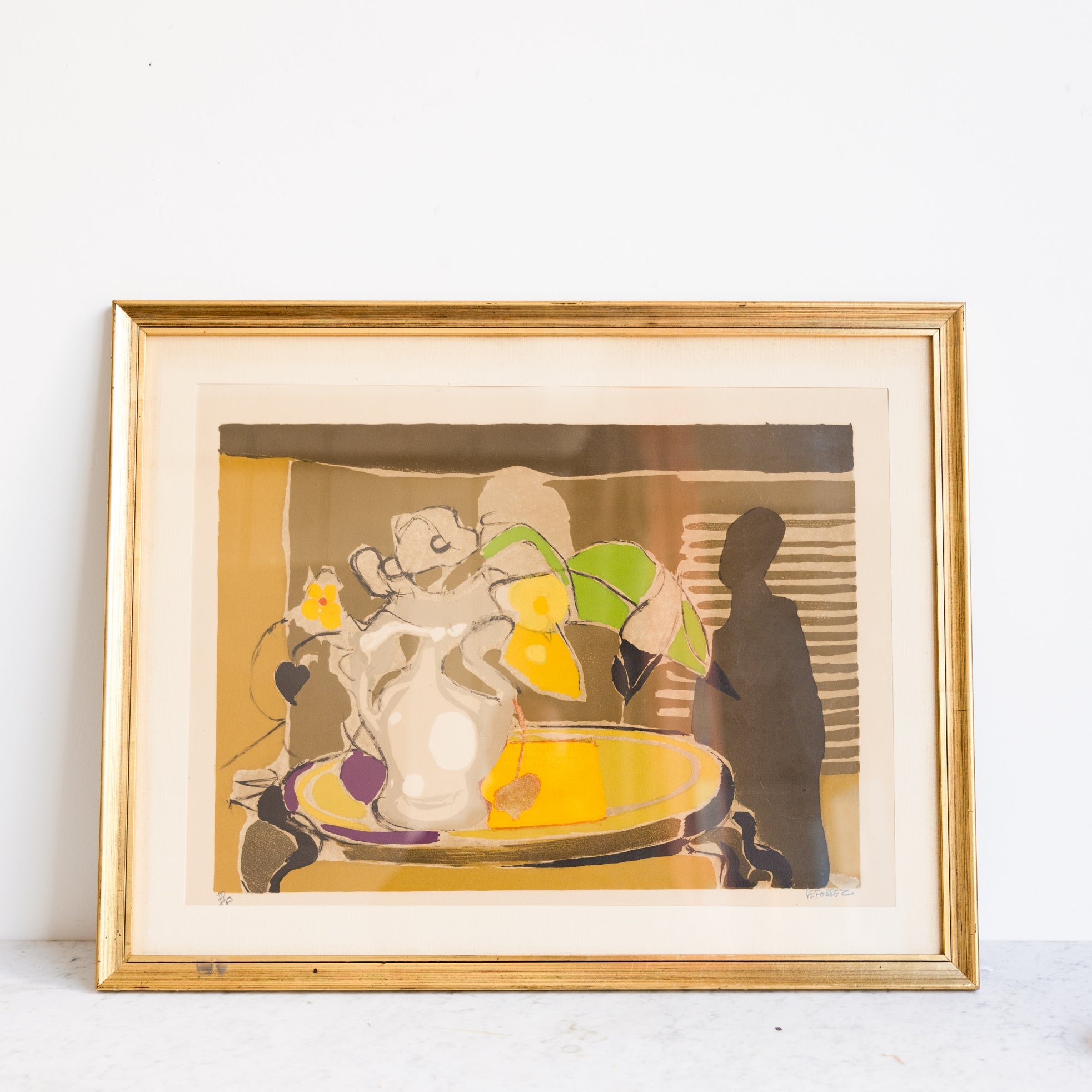 Abstract Still Life Lithograph - elsie green - art
