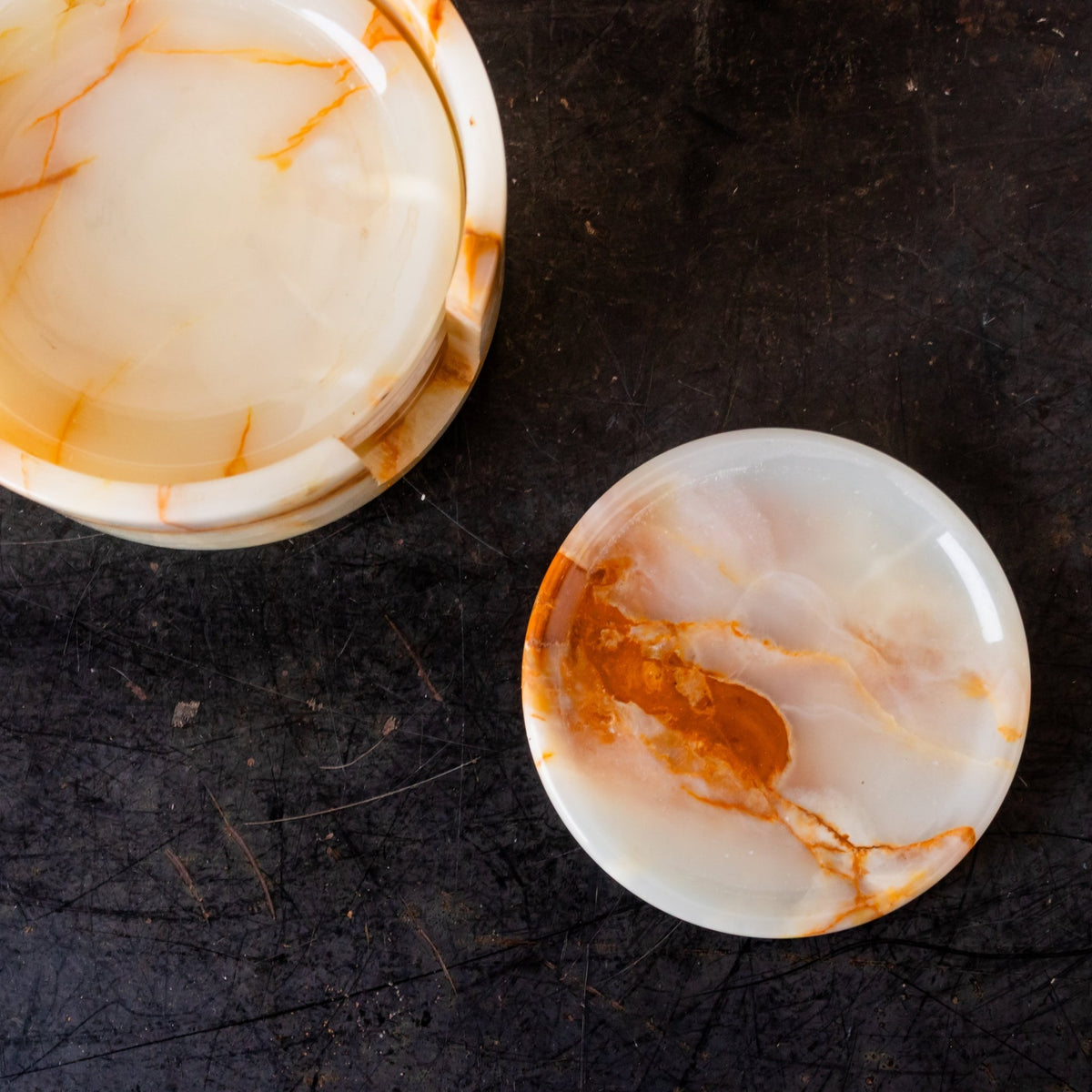 Alabaster Coaster Set of 6 - elsie green - decor