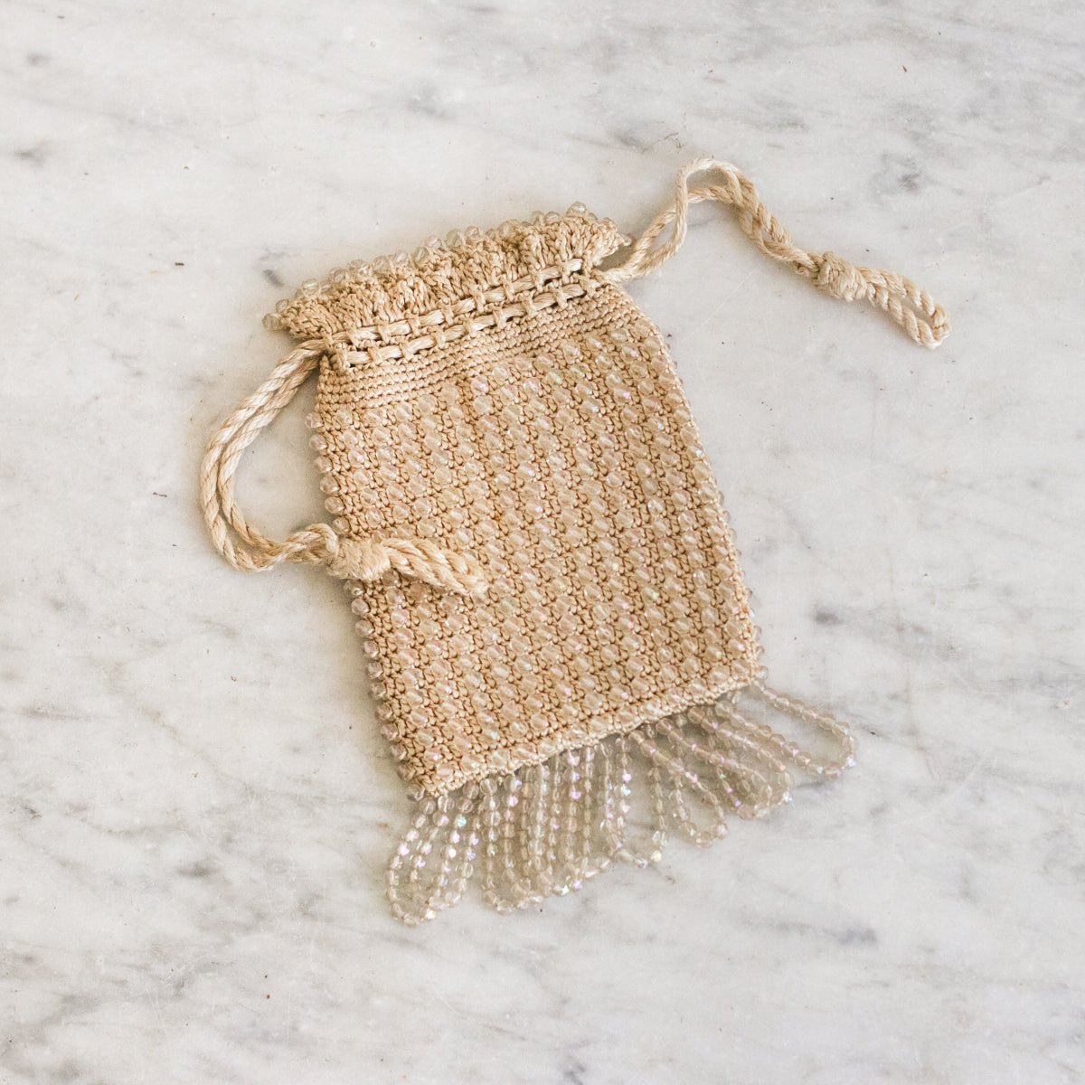 Antique Beaded Bag - elsie green - decor