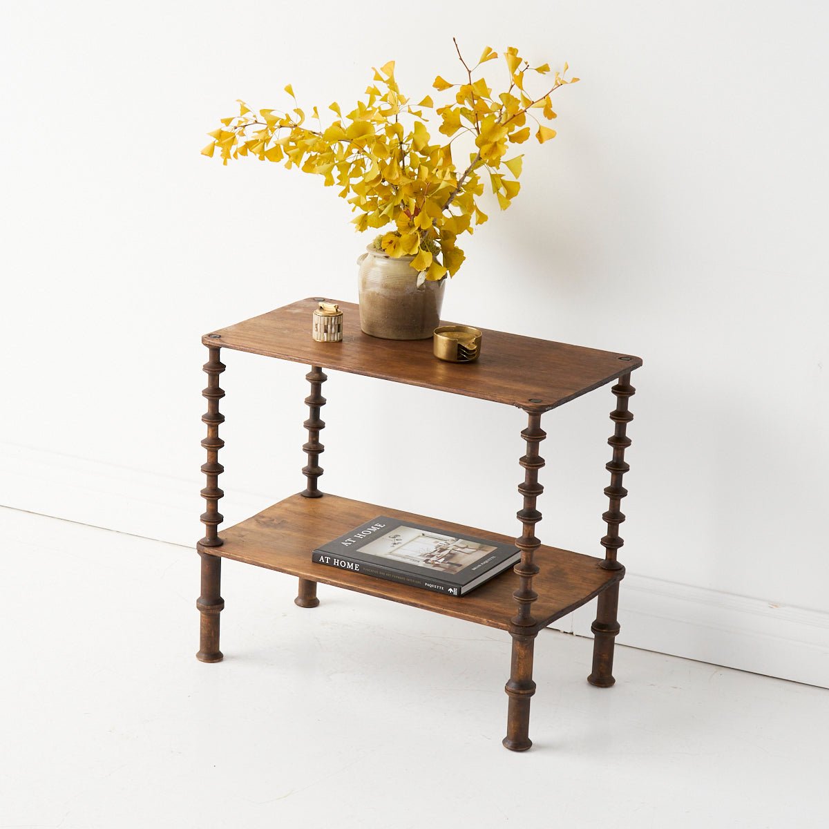 Antique Bobbin Side Table - elsie green - furniture
