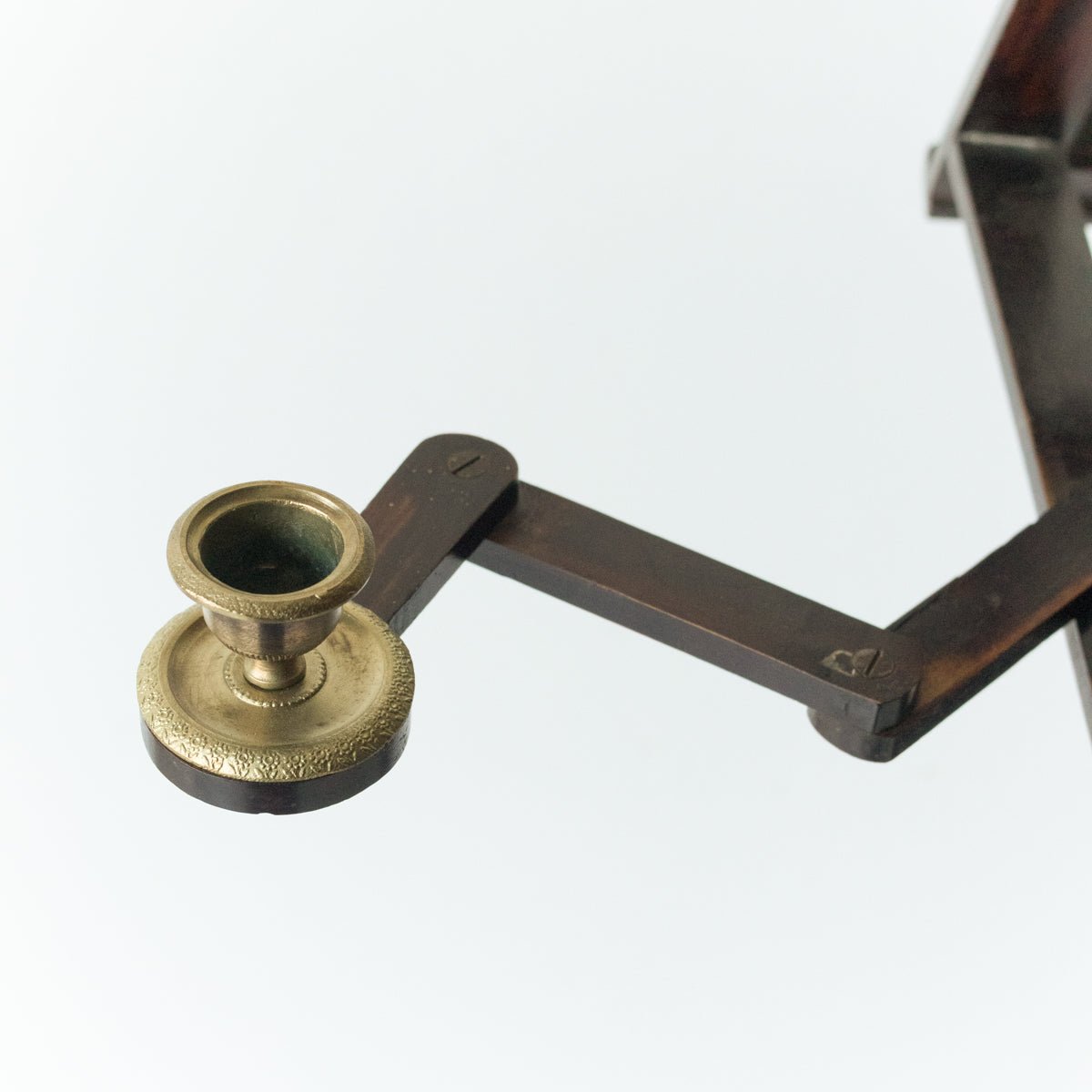 Antique Book Stand With Brass Candlesticks - elsie green - furniture