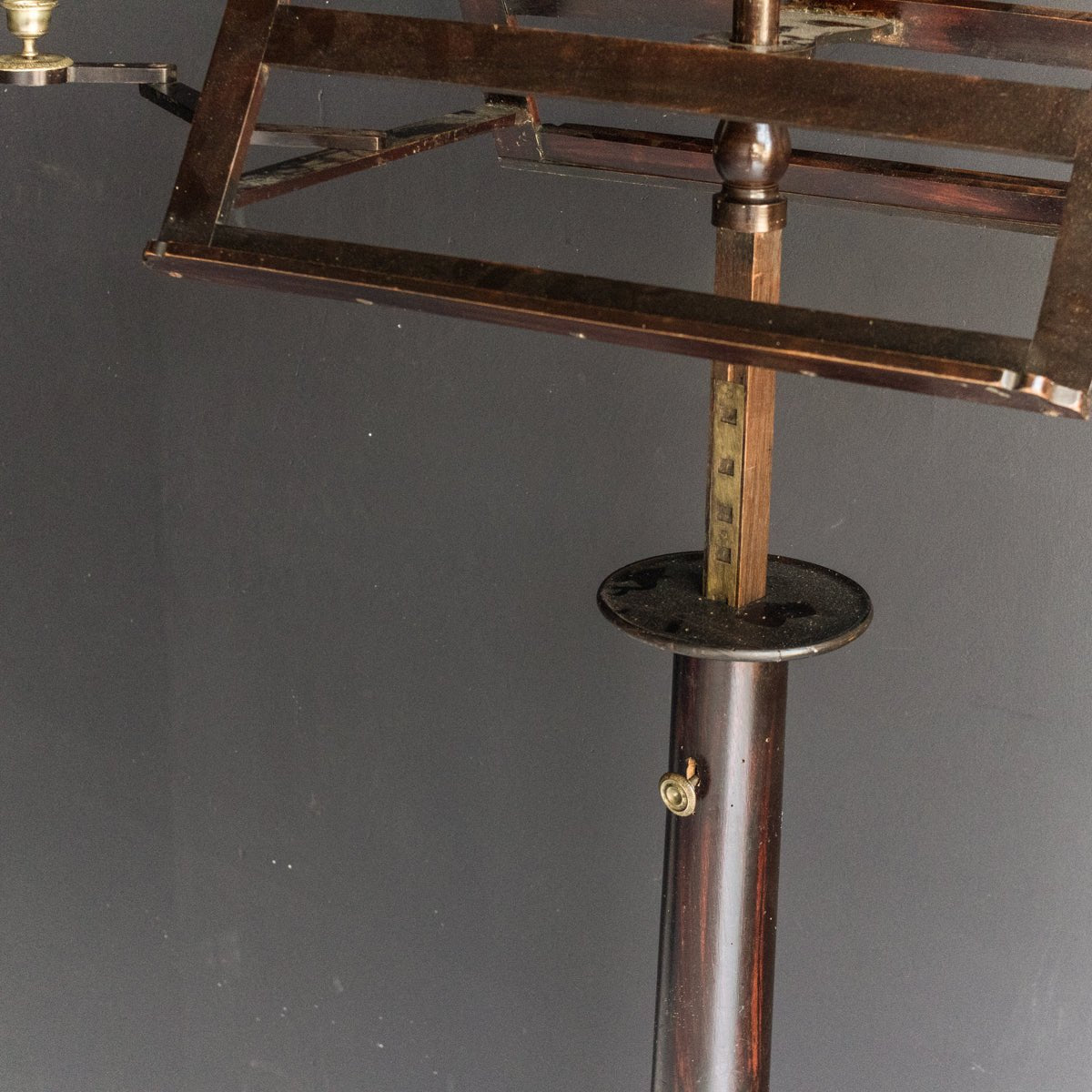 Antique Book Stand With Brass Candlesticks - elsie green - furniture