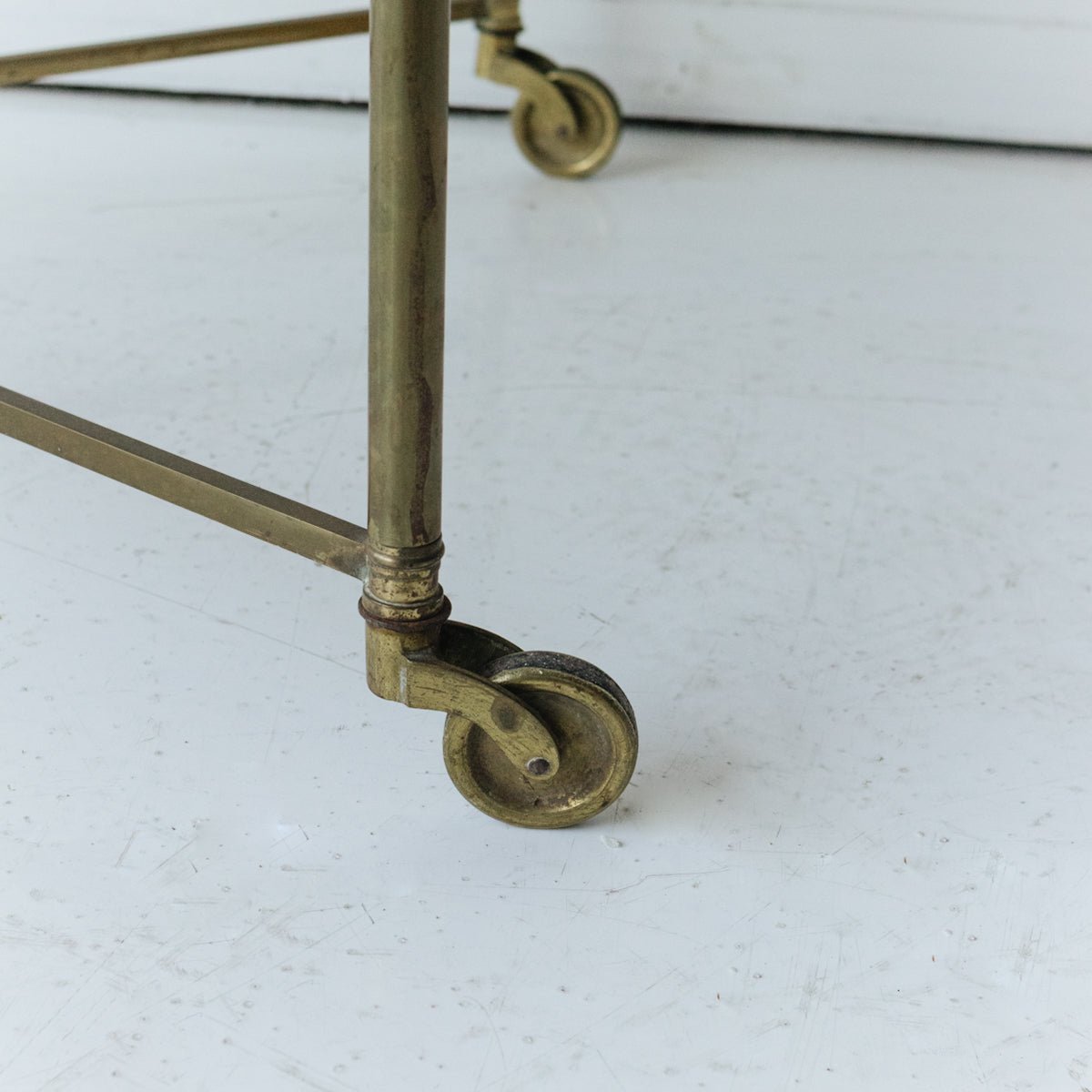 Antique Brass Side Table - elsie green - furniture