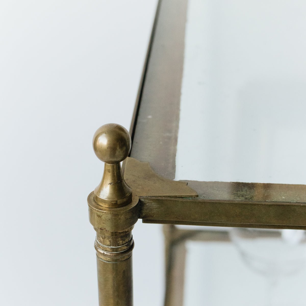 Antique Brass Side Table - elsie green - furniture