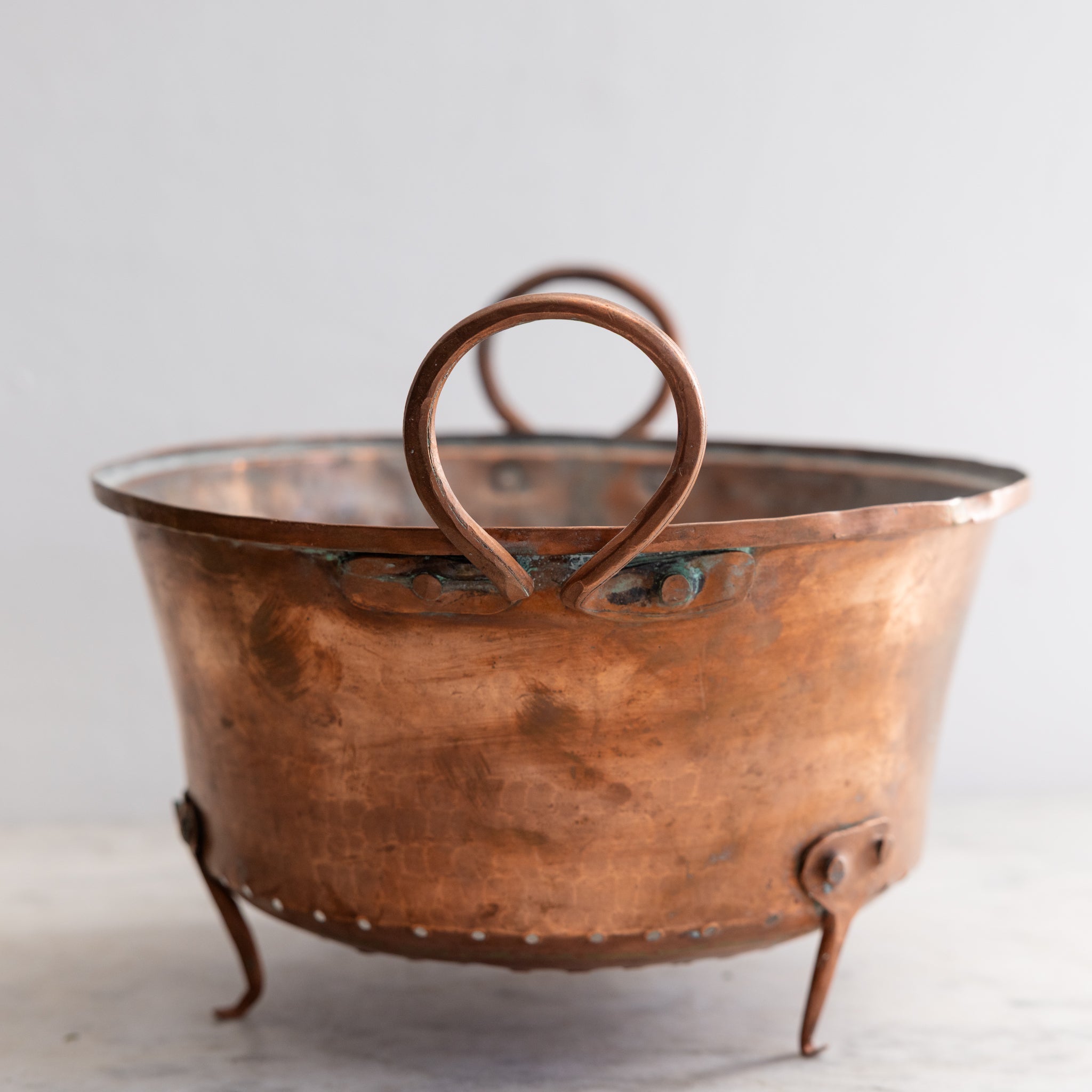 Antique Copper Colander - elsie green - the french kitchen