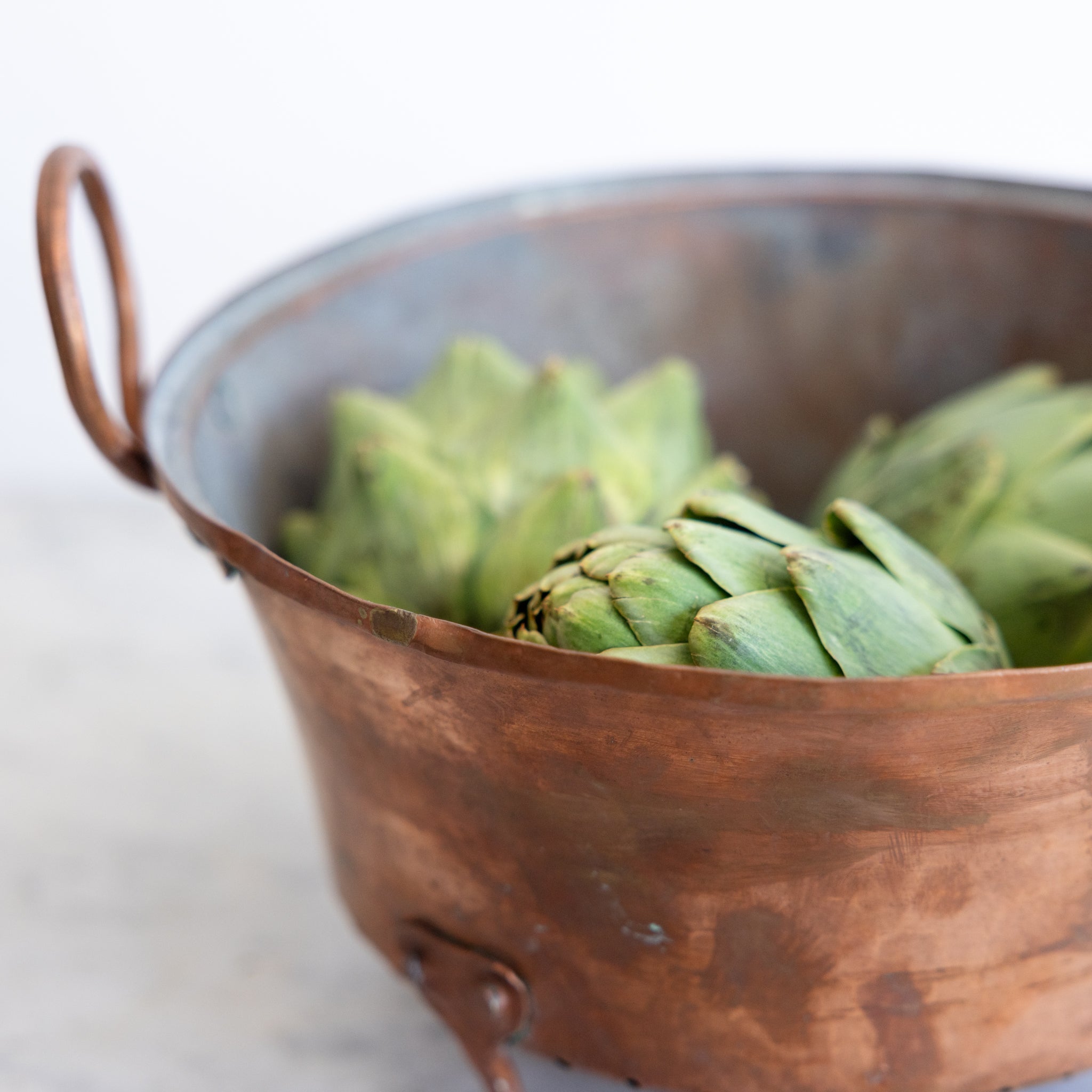 Antique Copper Colander - elsie green - the french kitchen