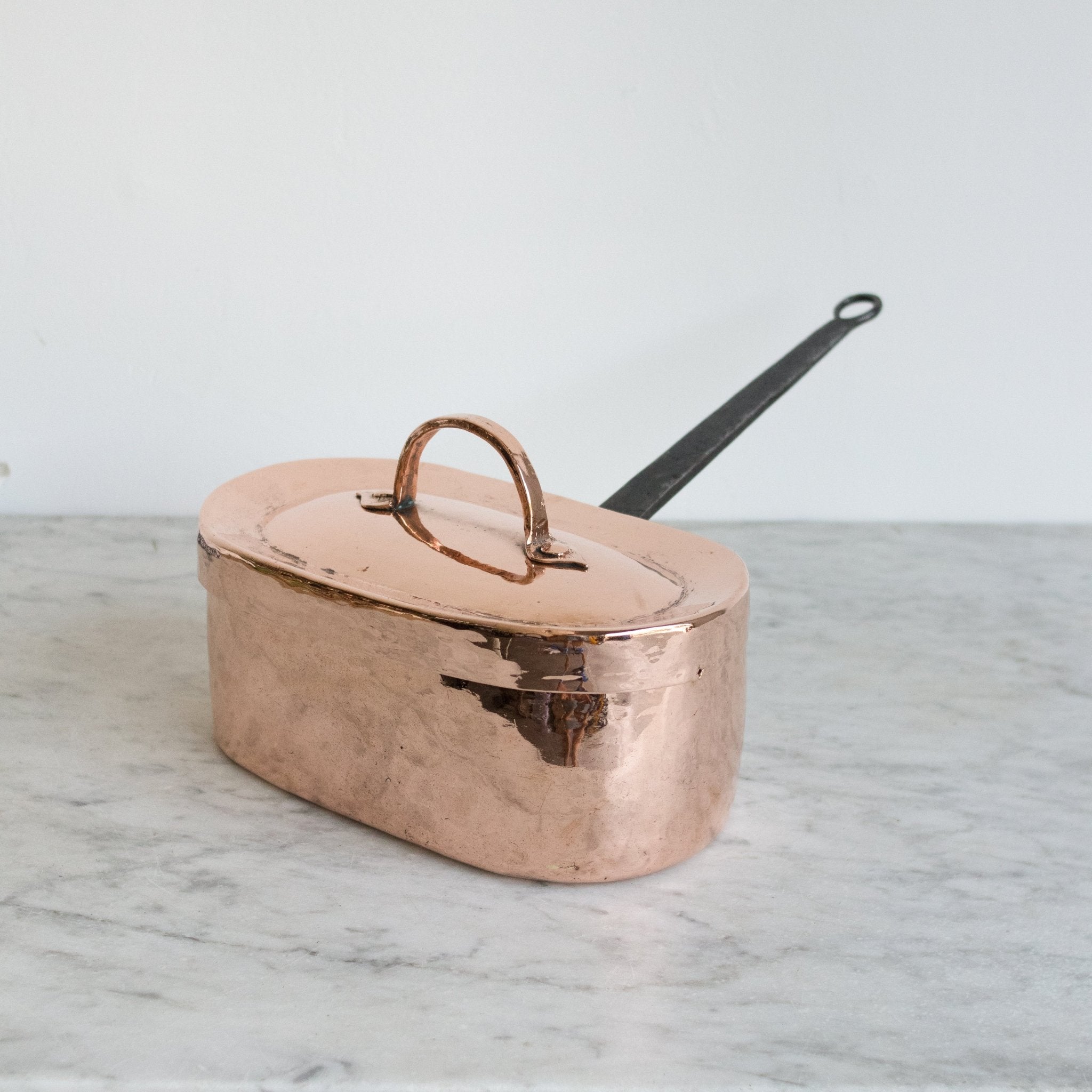 Antique Copper Pot With Lid - elsie green - the french kitchen