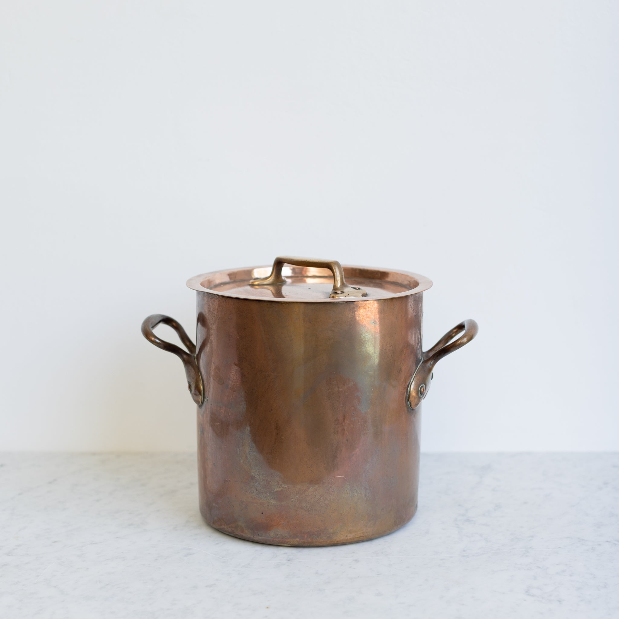 Antique Copper Stock Pot - elsie green - the french kitchen