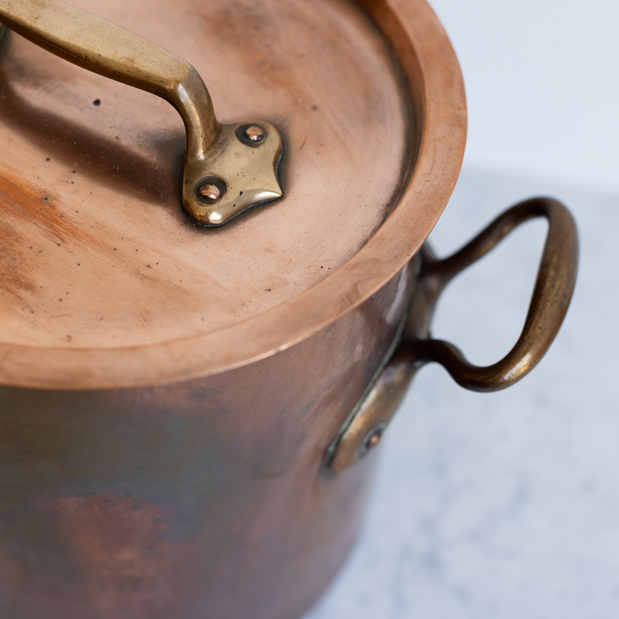 Antique Copper Stock Pot - elsie green - the french kitchen