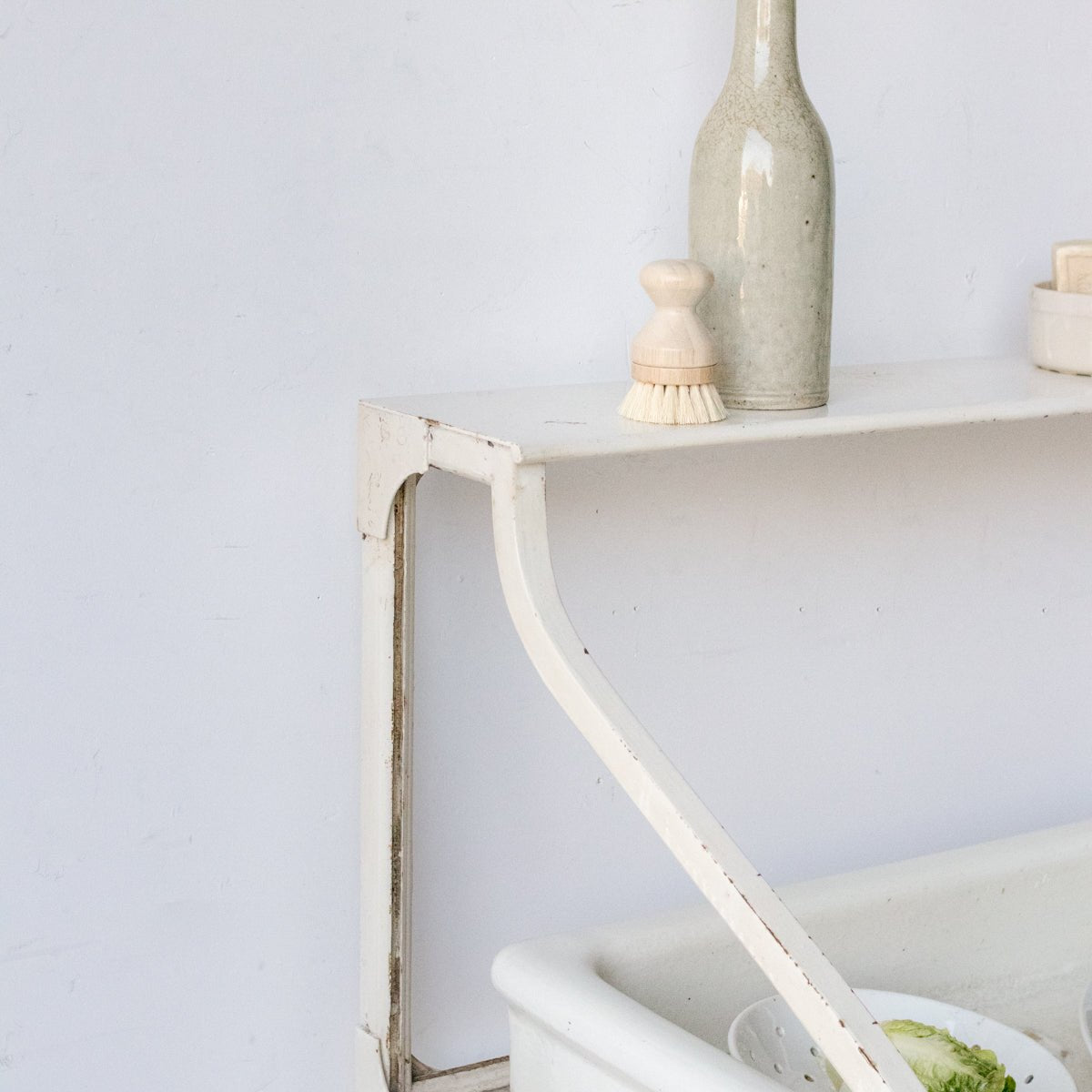 Antique Enamel Bank Counter - elsie green - furniture