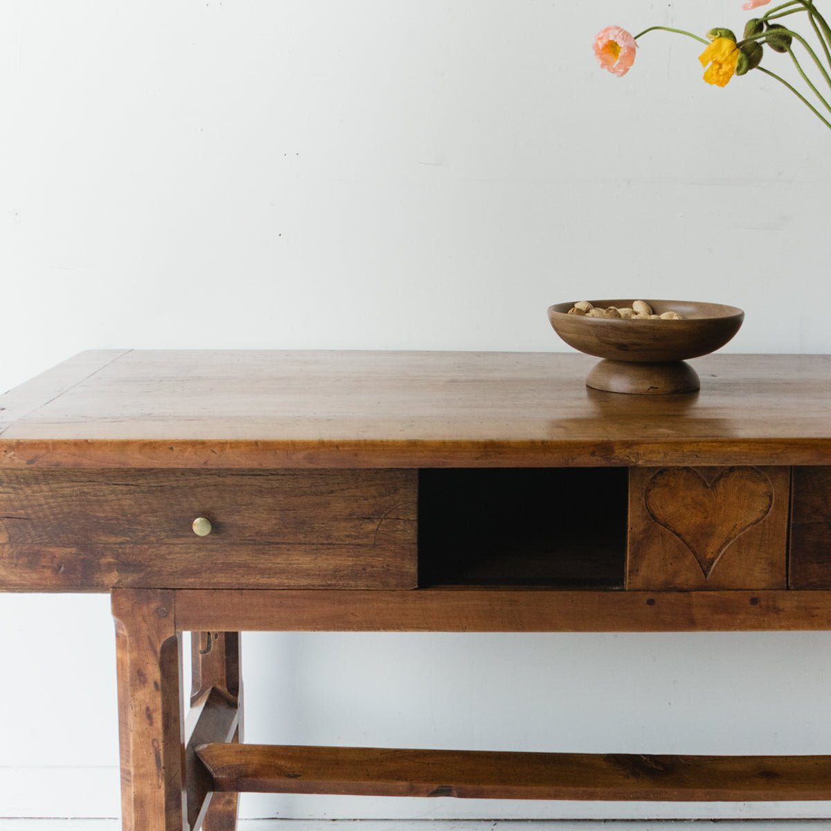 Antique Hand Carved Heart Island - elsie green - furniture