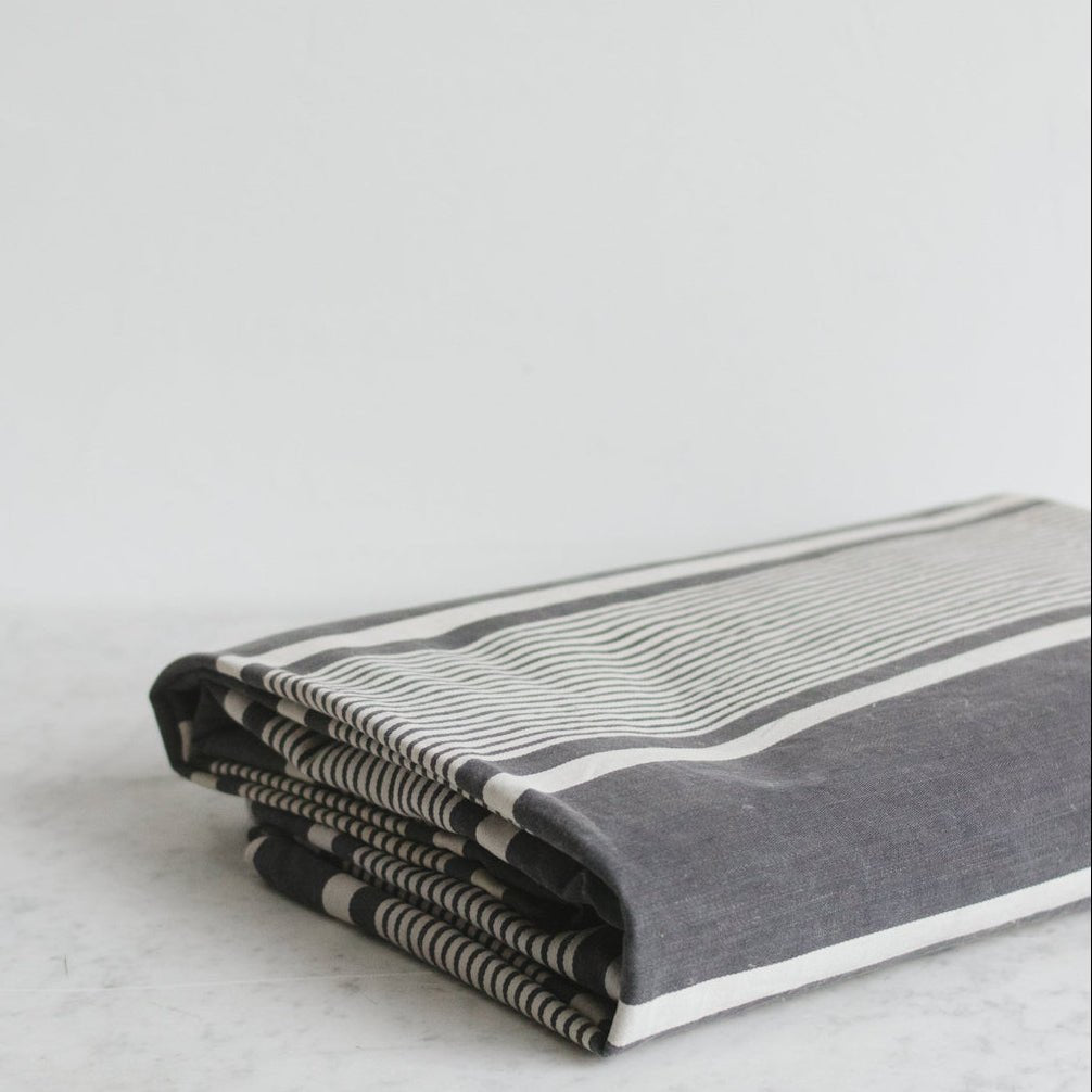 Antique Indigo Mattress Ticking - elsie green - Textiles