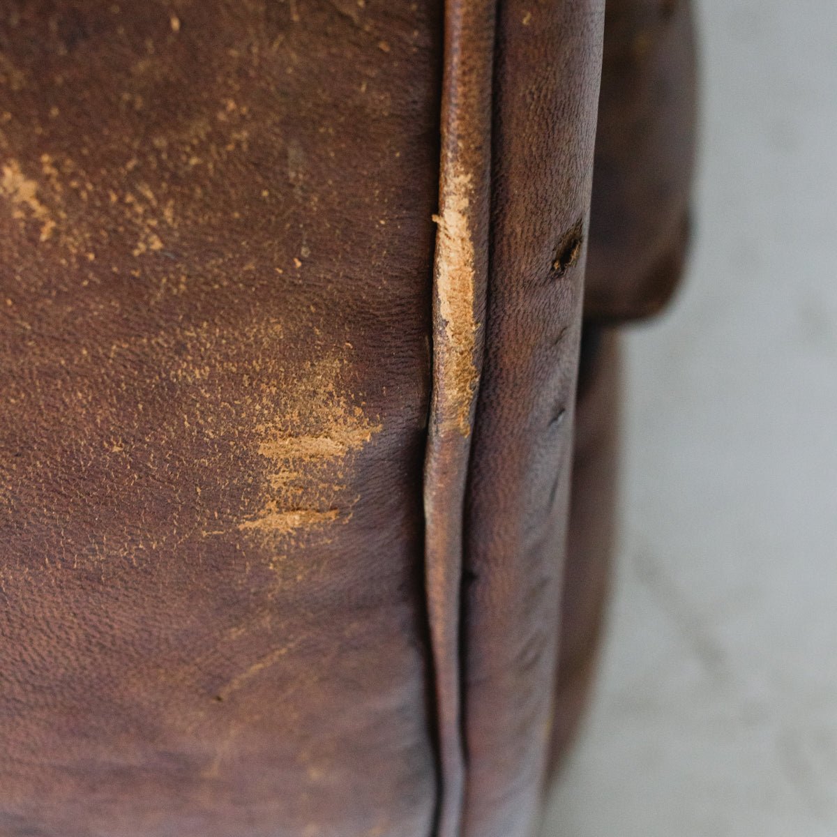 Antique Leather Club Chair - elsie green - furniture