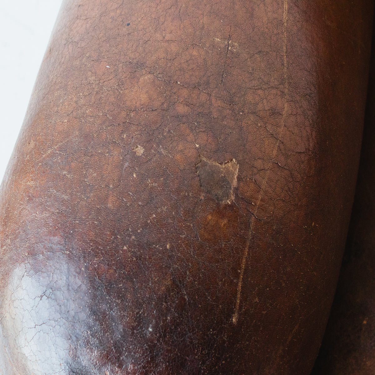 Antique Leather Club Chair - elsie green - furniture