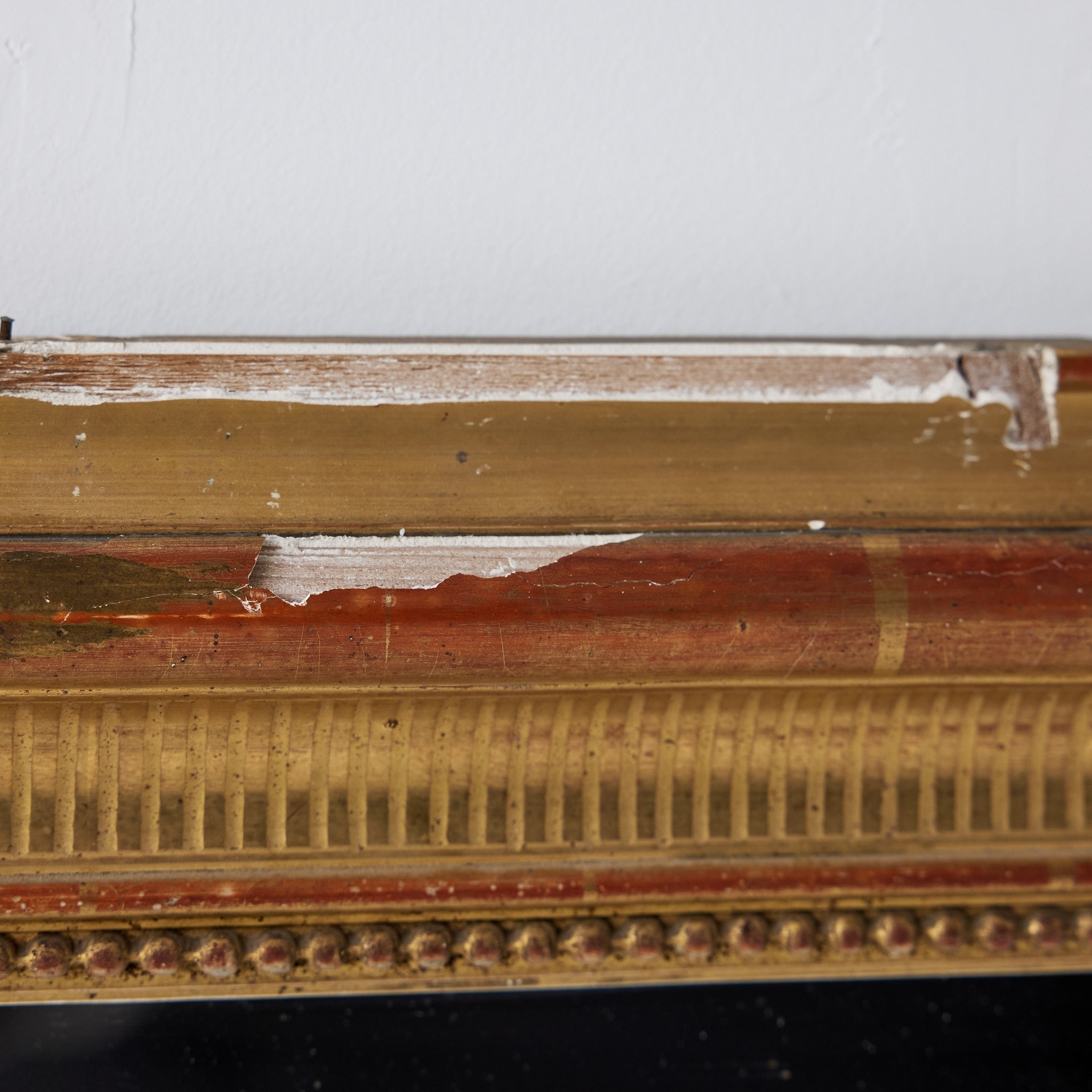 Antique Louis Philippe Mirror with Red Clay Bole | 36 x 50 - elsie green - decor