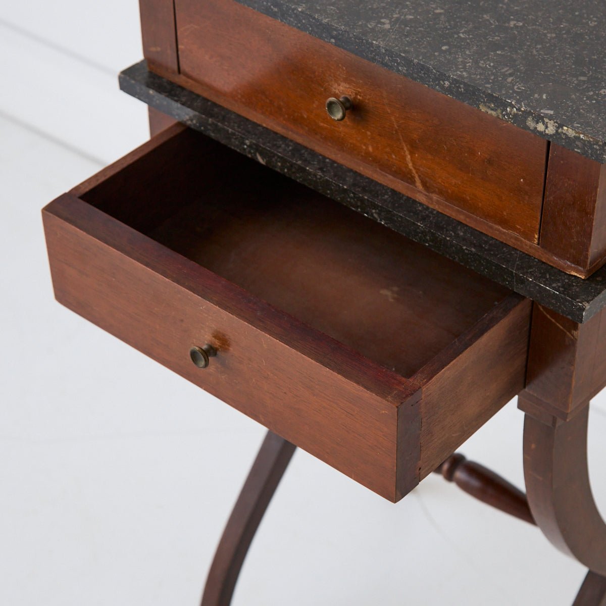 Antique Marble Bedside Table - elsie green - Furniture