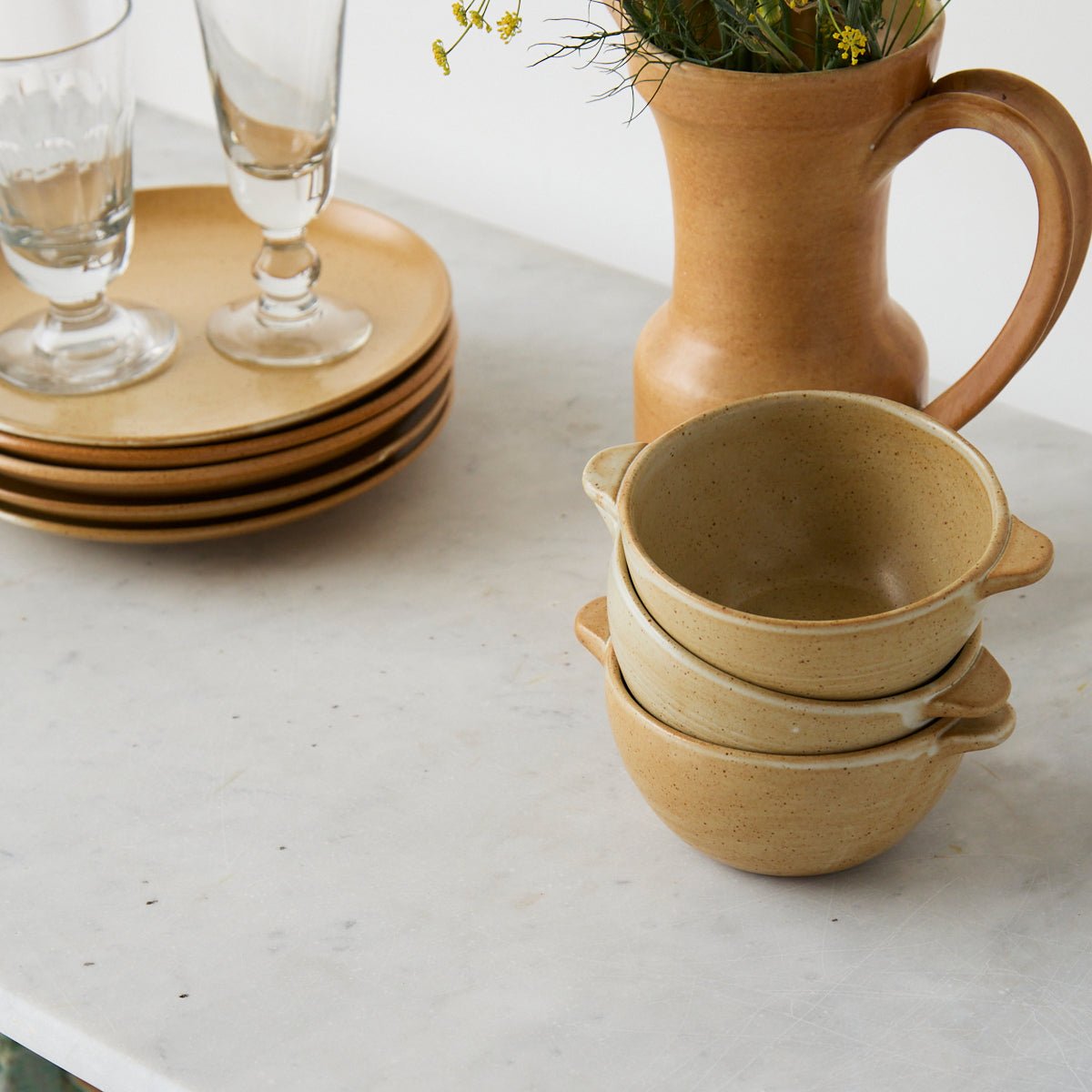Antique Marble Bistro Table - elsie green - furniture