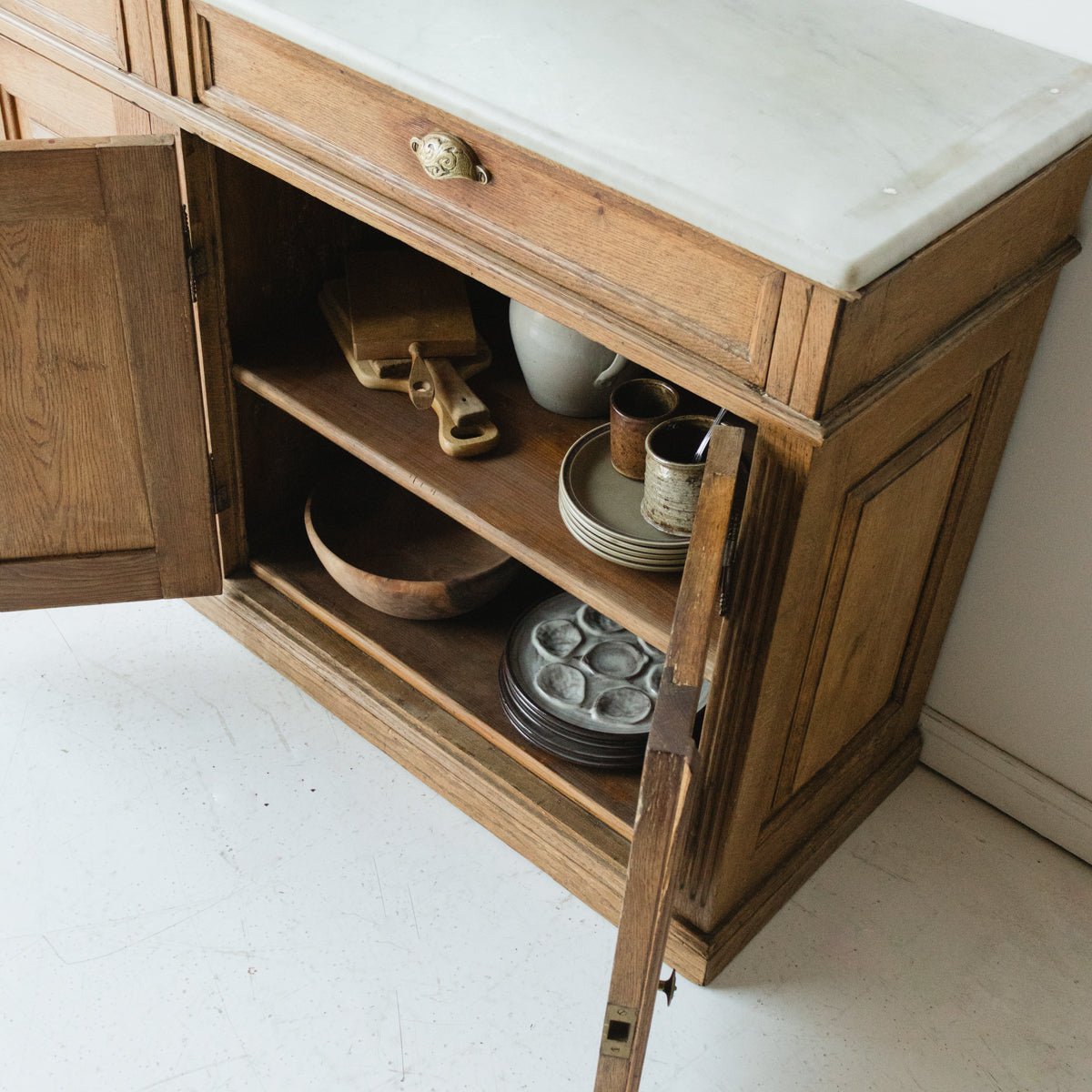 Antique Marble Buffet - elsie green - furniture