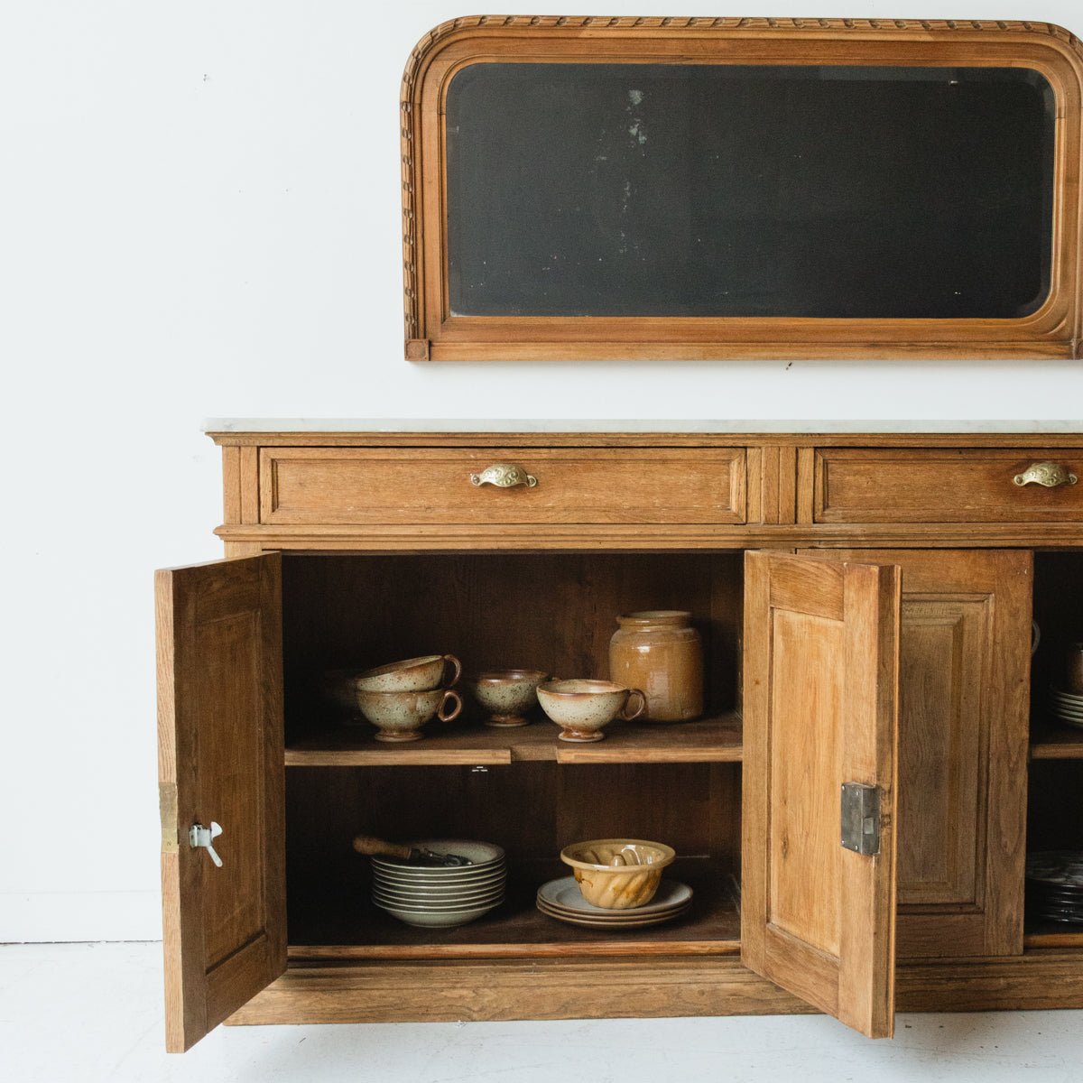 Antique Marble Buffet - elsie green - furniture