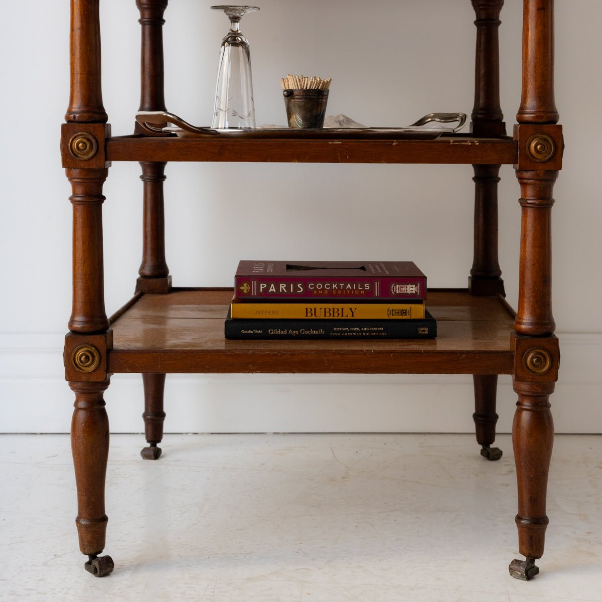 Antique Marble Champagne Table - elsie green - furniture