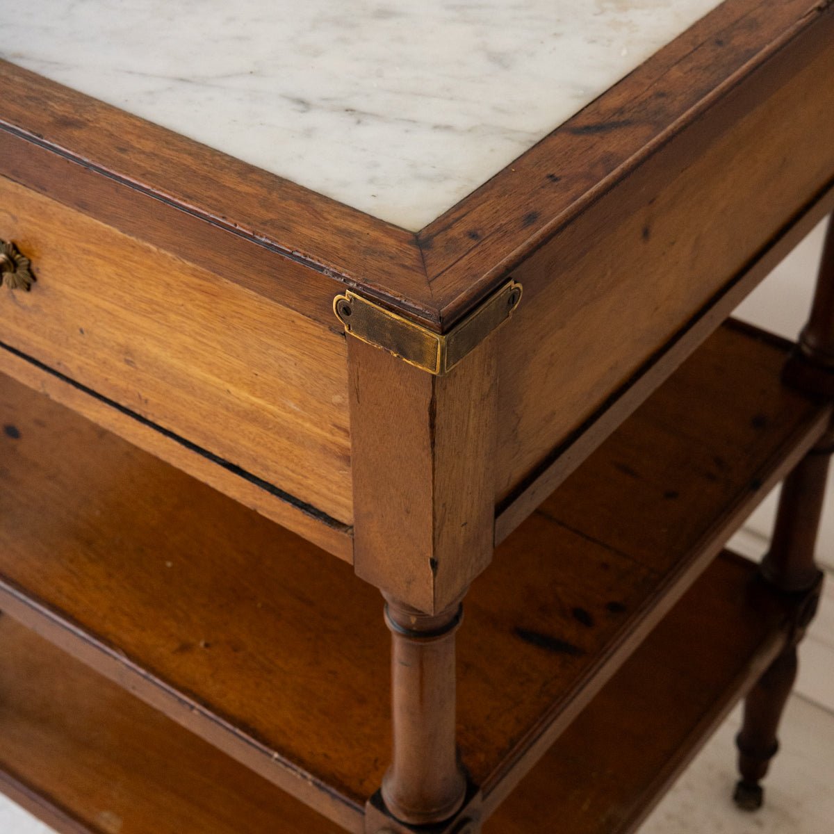 Antique Marble Champagne Table - elsie green - furniture
