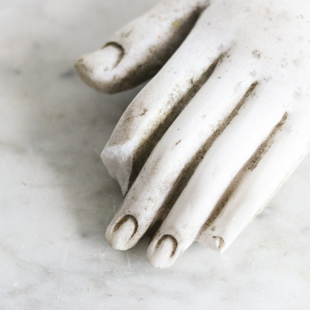 Antique Marble Hand Sculpture - elsie green - Art