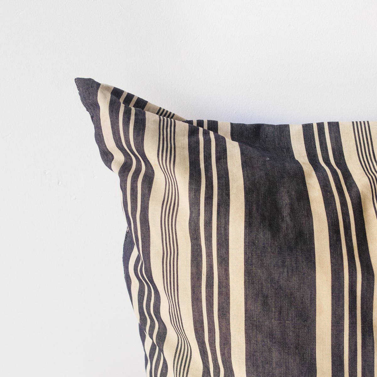 Antique Mattress Ticking Pillow - elsie green - textiles