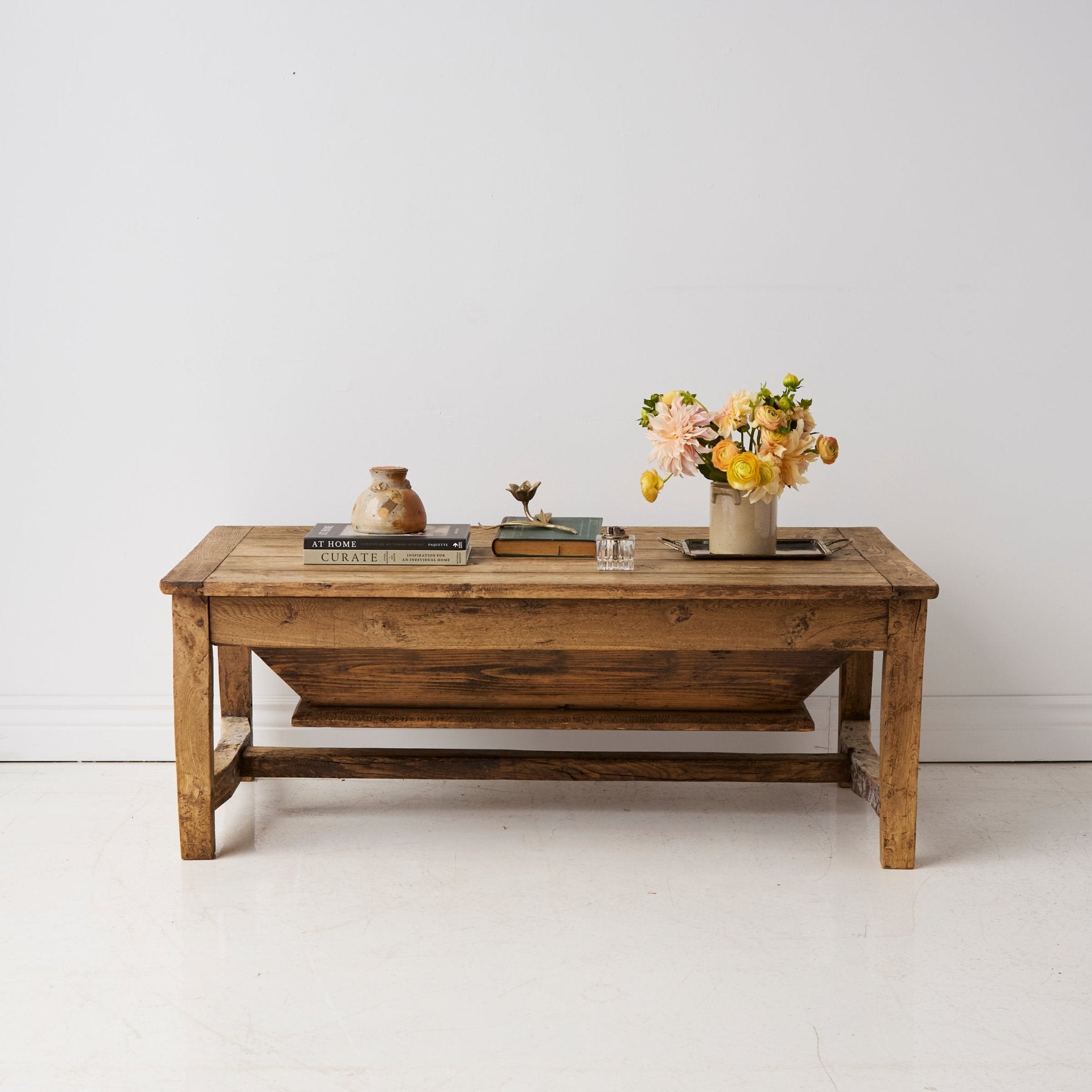 Antique Oak Coffee Table - elsie green - furniture