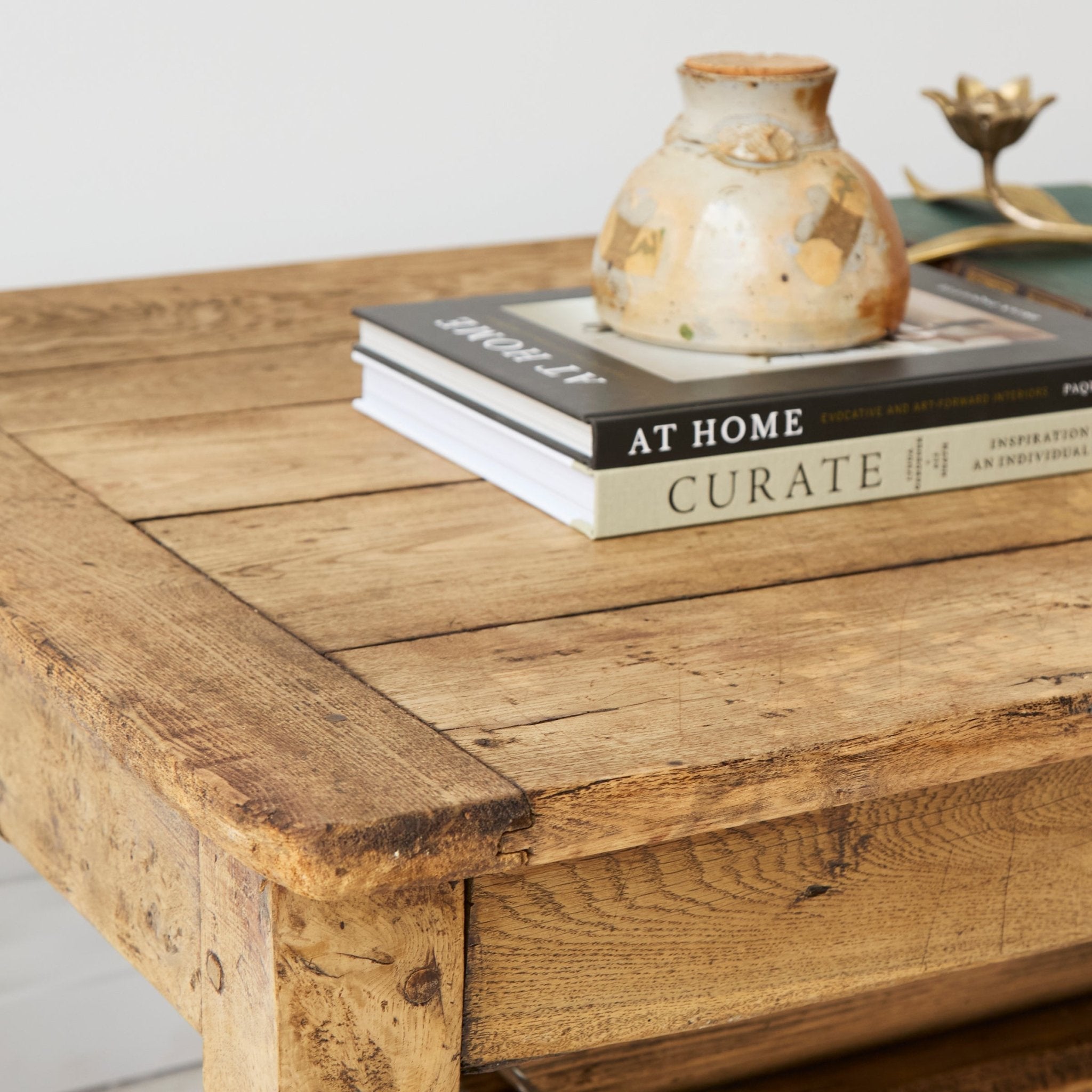 Antique Oak Coffee Table - elsie green - furniture