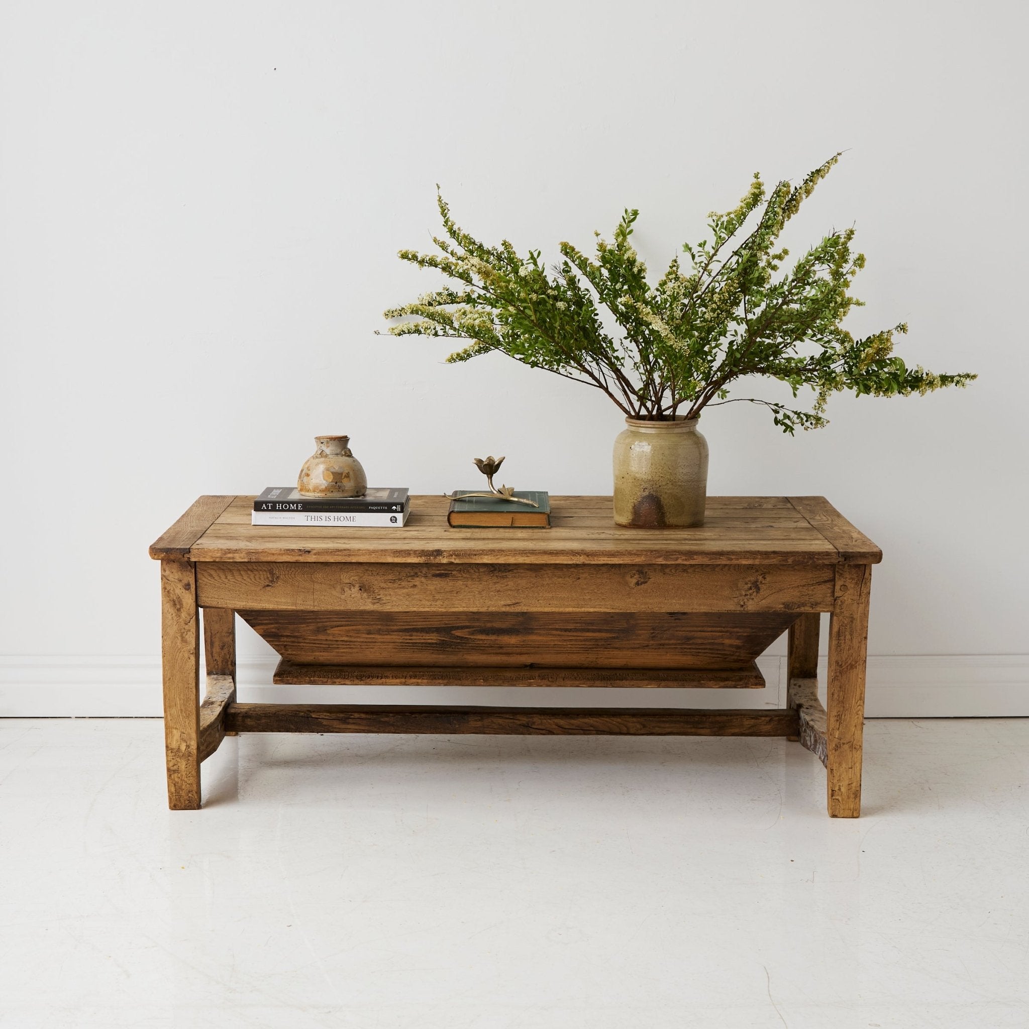 Antique Oak Coffee Table - elsie green - furniture