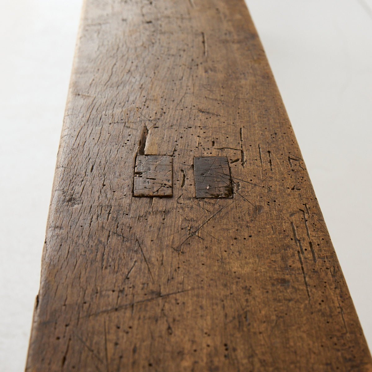 Antique Oak Farm Bench - elsie green - furniture
