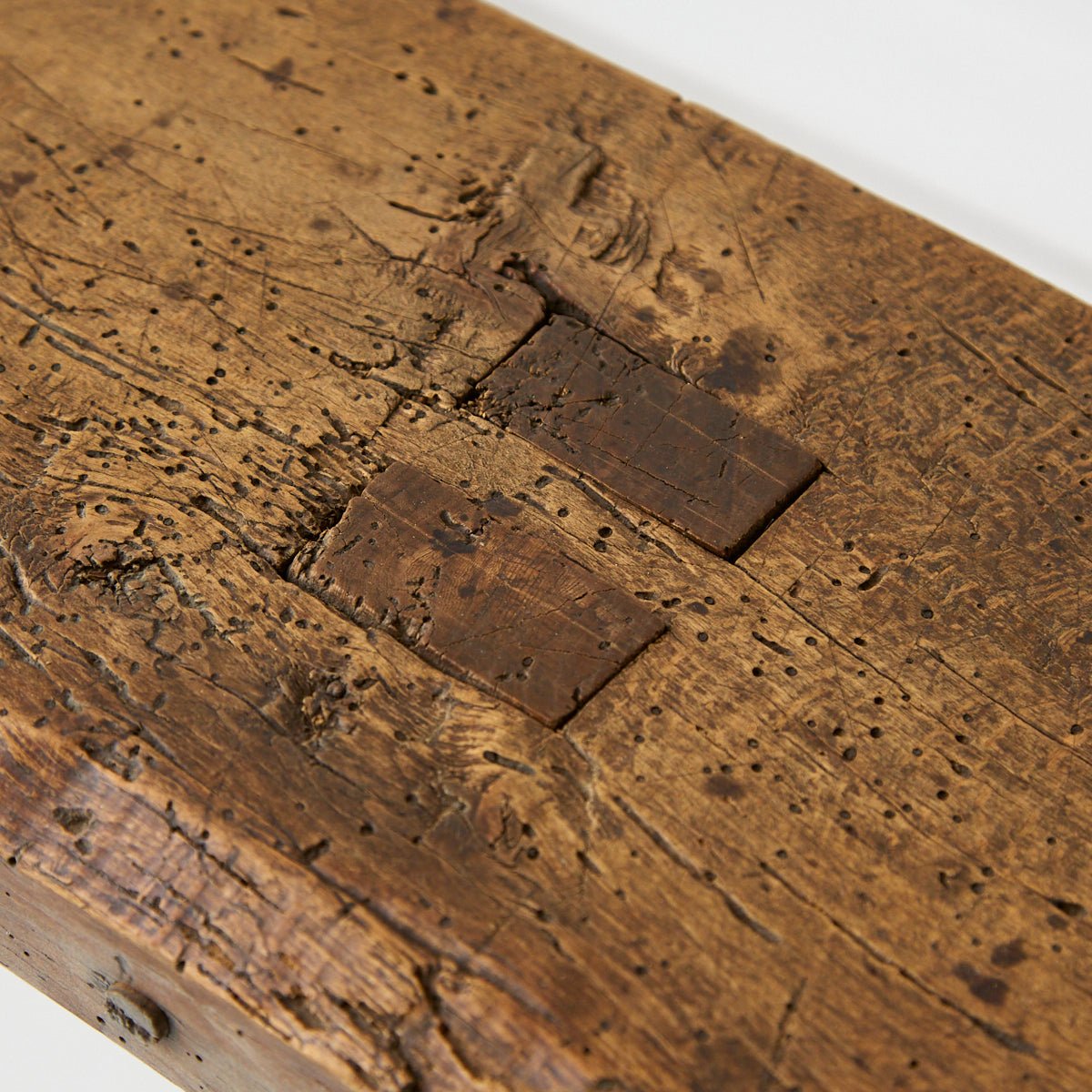 Antique Oak Farm Bench - elsie green - furniture