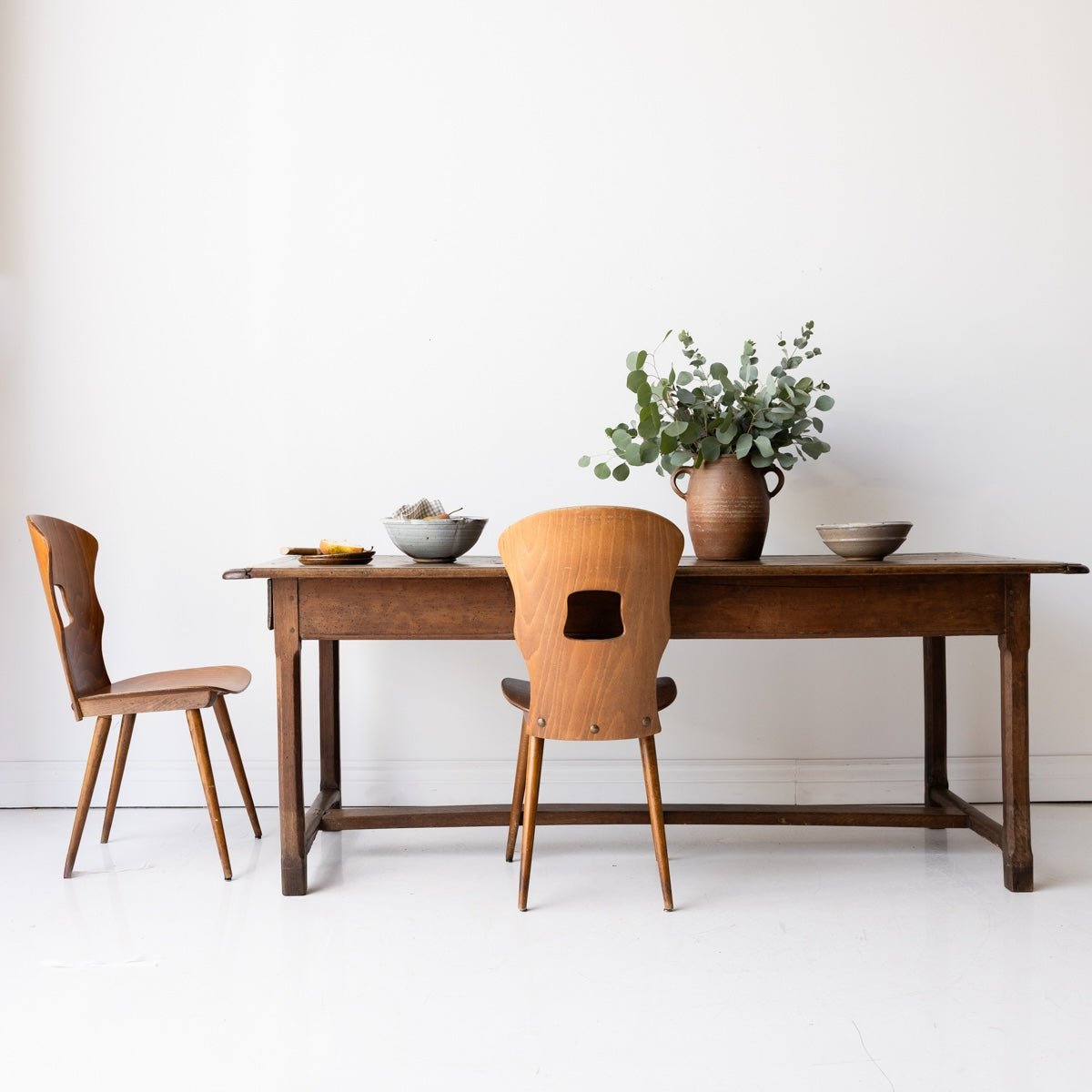 Antique Oak Farm Table - elsie green - furniture