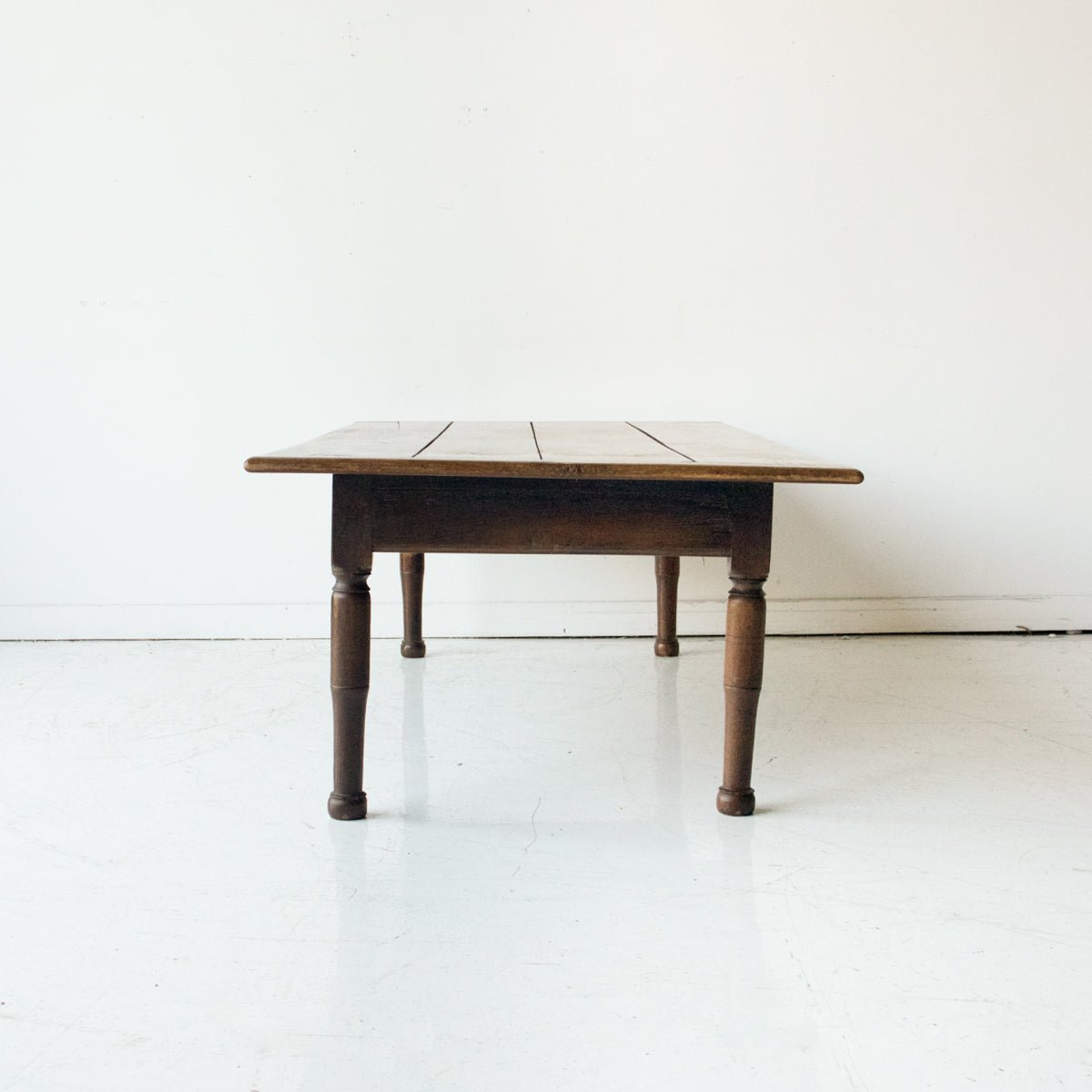 Antique Oak Farmhouse Coffee Table - elsie green - furniture