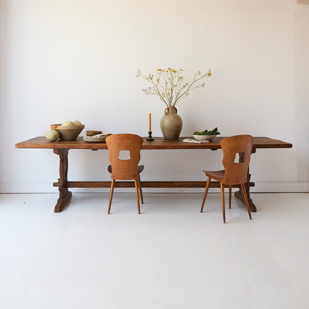 Antique Oak Monastery Table - elsie green - furniture
