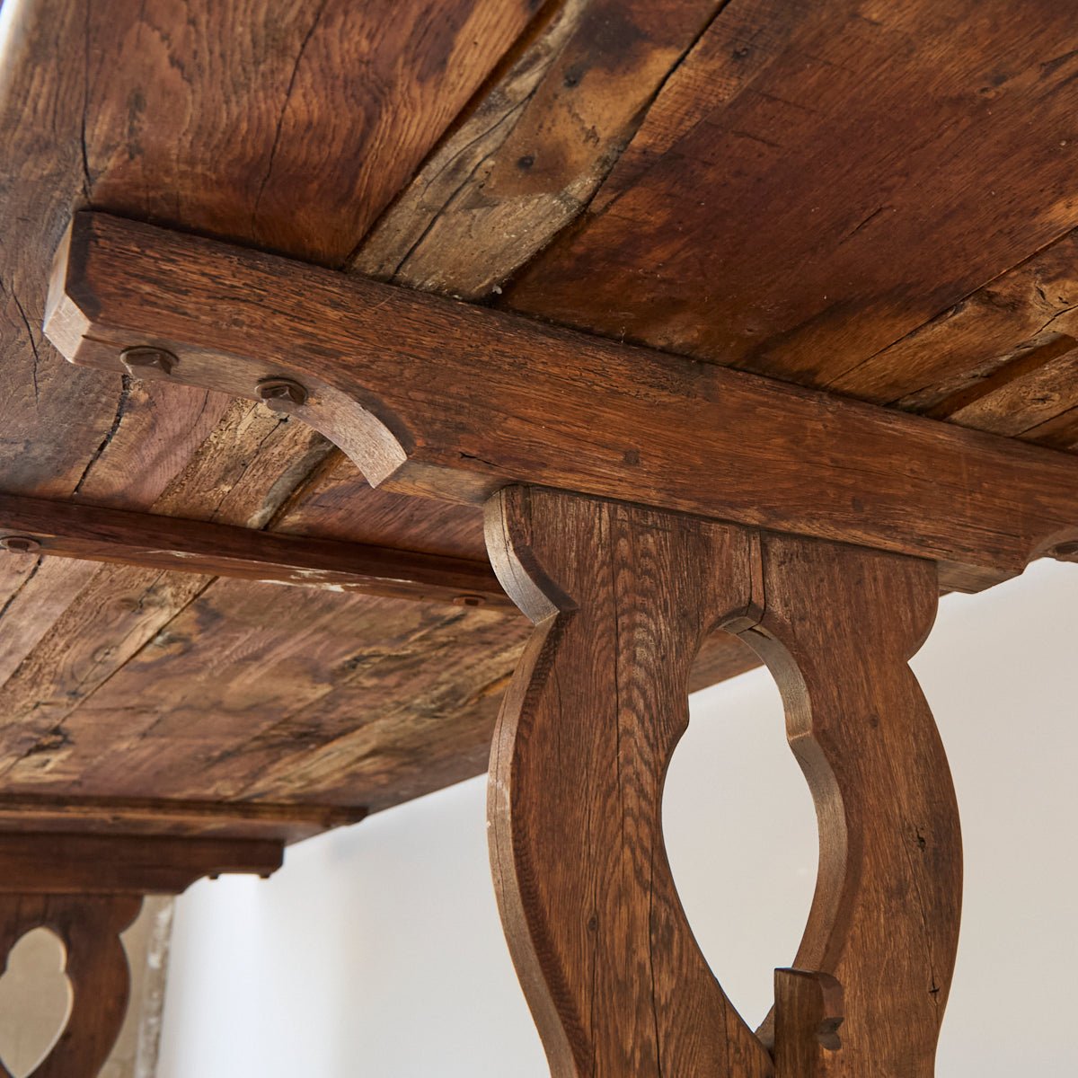 Antique Oak Monastery Table - elsie green - furniture