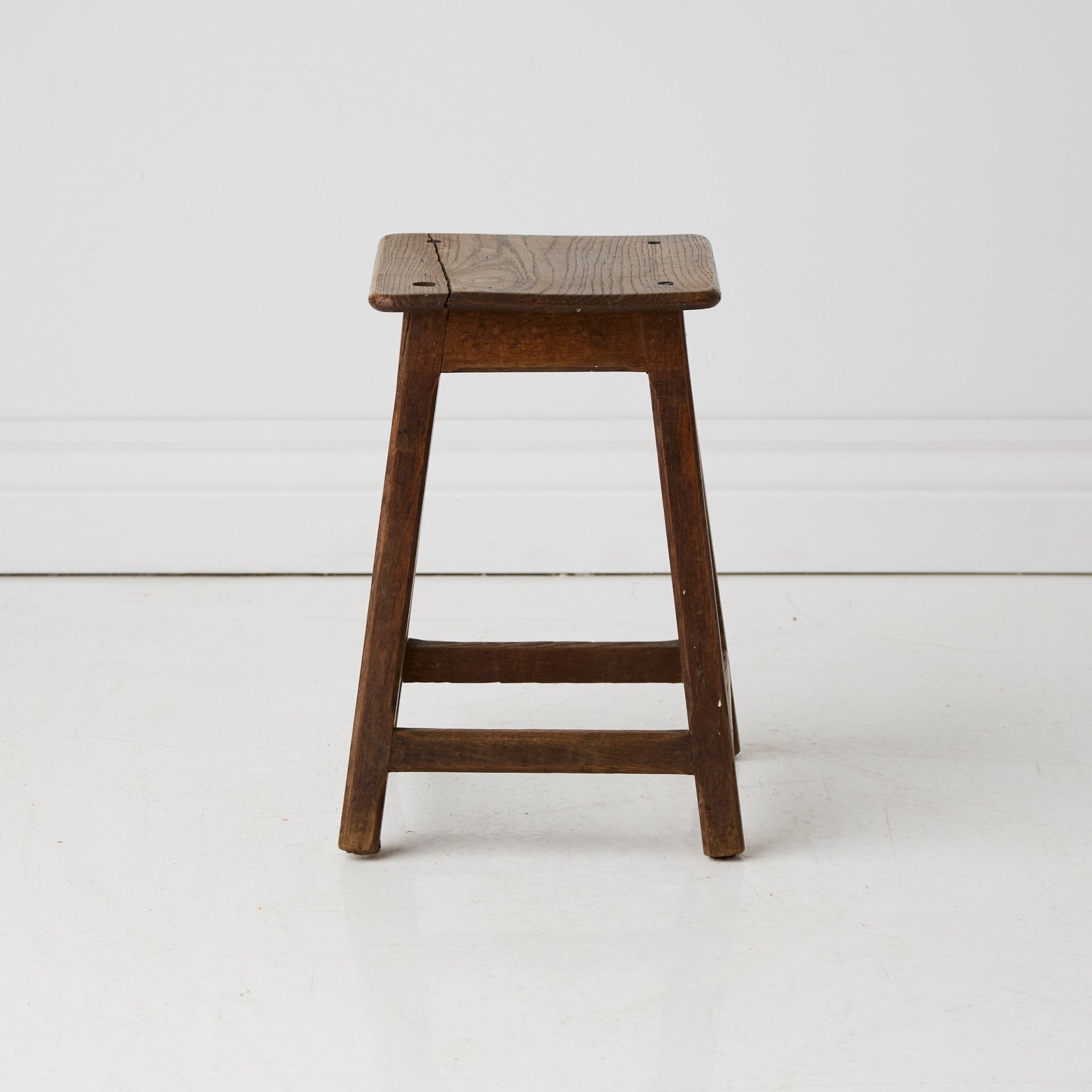 Antique Oak Stool - elsie green - furniture