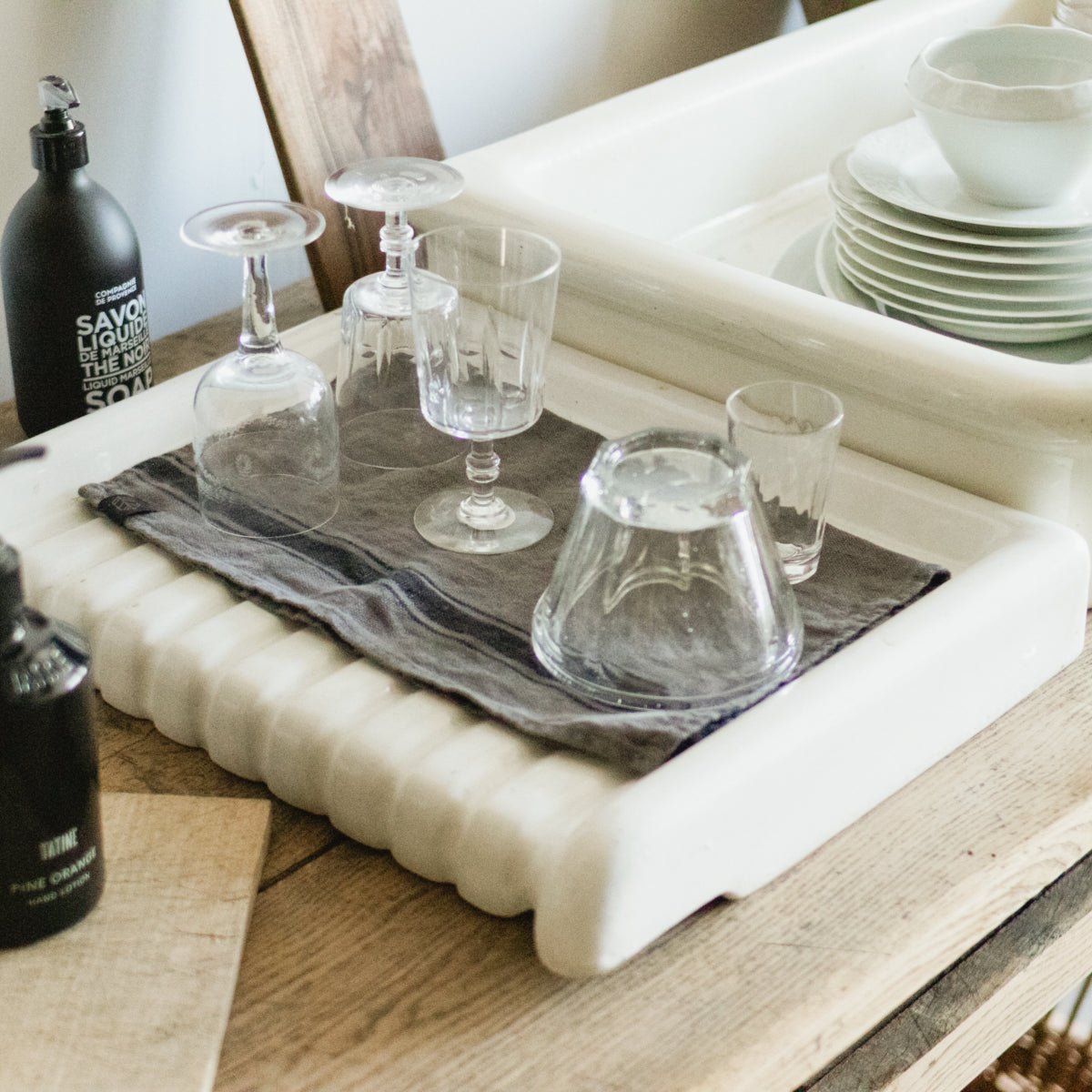 Antique Porcelain Drain Board - elsie green - the french kitchen