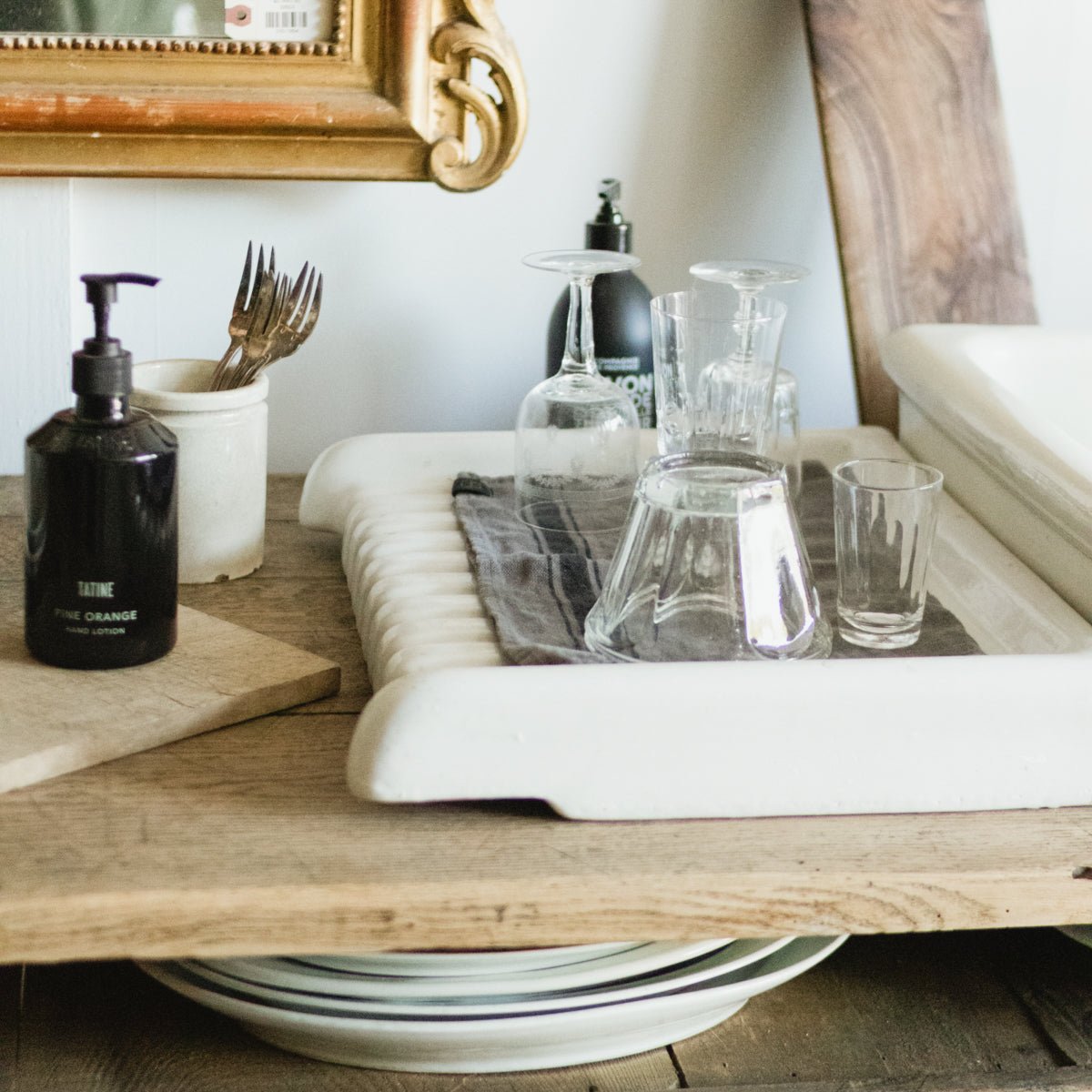 Antique Porcelain Drain Board - elsie green - the french kitchen