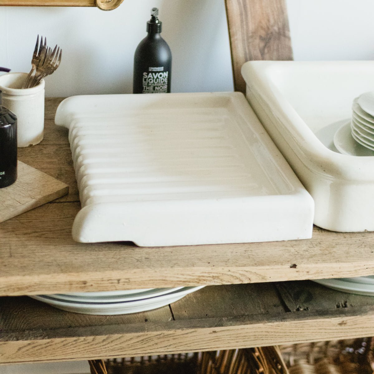 Antique Porcelain Drain Board - elsie green - the french kitchen