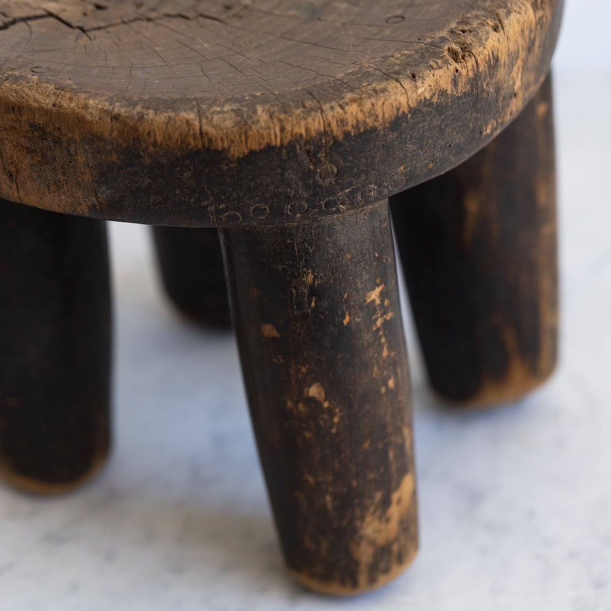 Antique Primitive Stool - elsie green - furniture