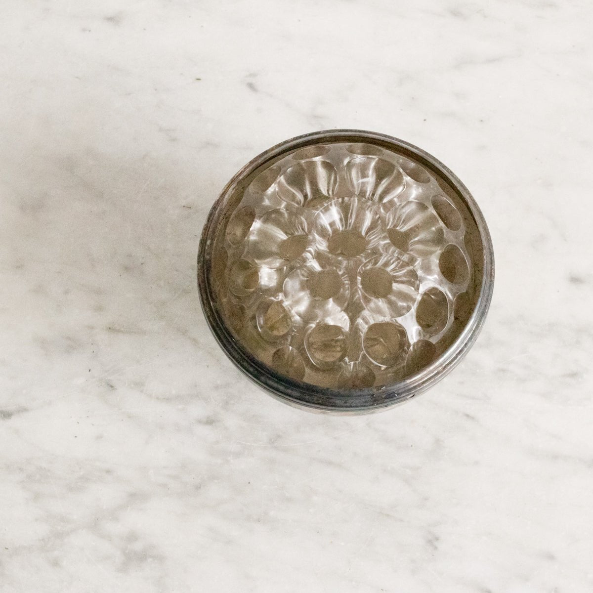 Antique Silver Flower Frog - elsie green - decor