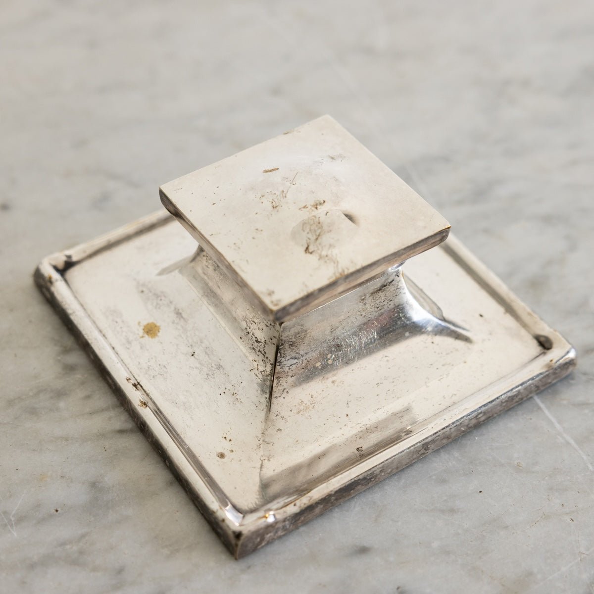 Antique Silver Inkwell - elsie green - decor