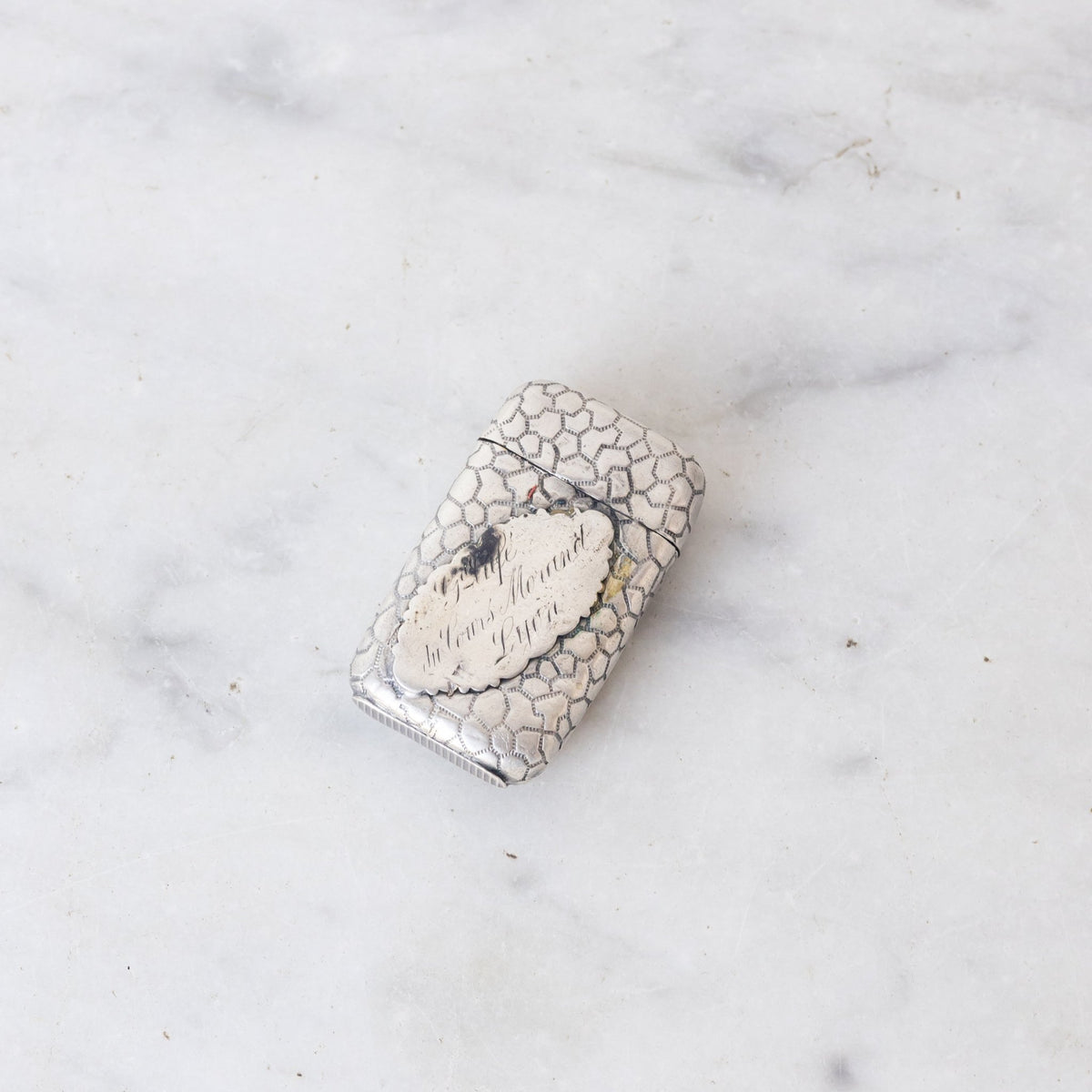 Antique Silver Match Case - elsie green - Decor