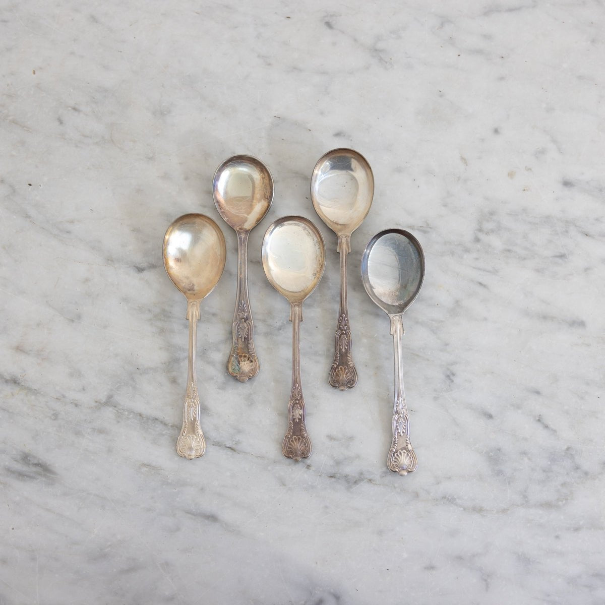 Antique Soup Spoon Set of 5 | The Patrick Orbe Collection - elsie green - the french kitchen
